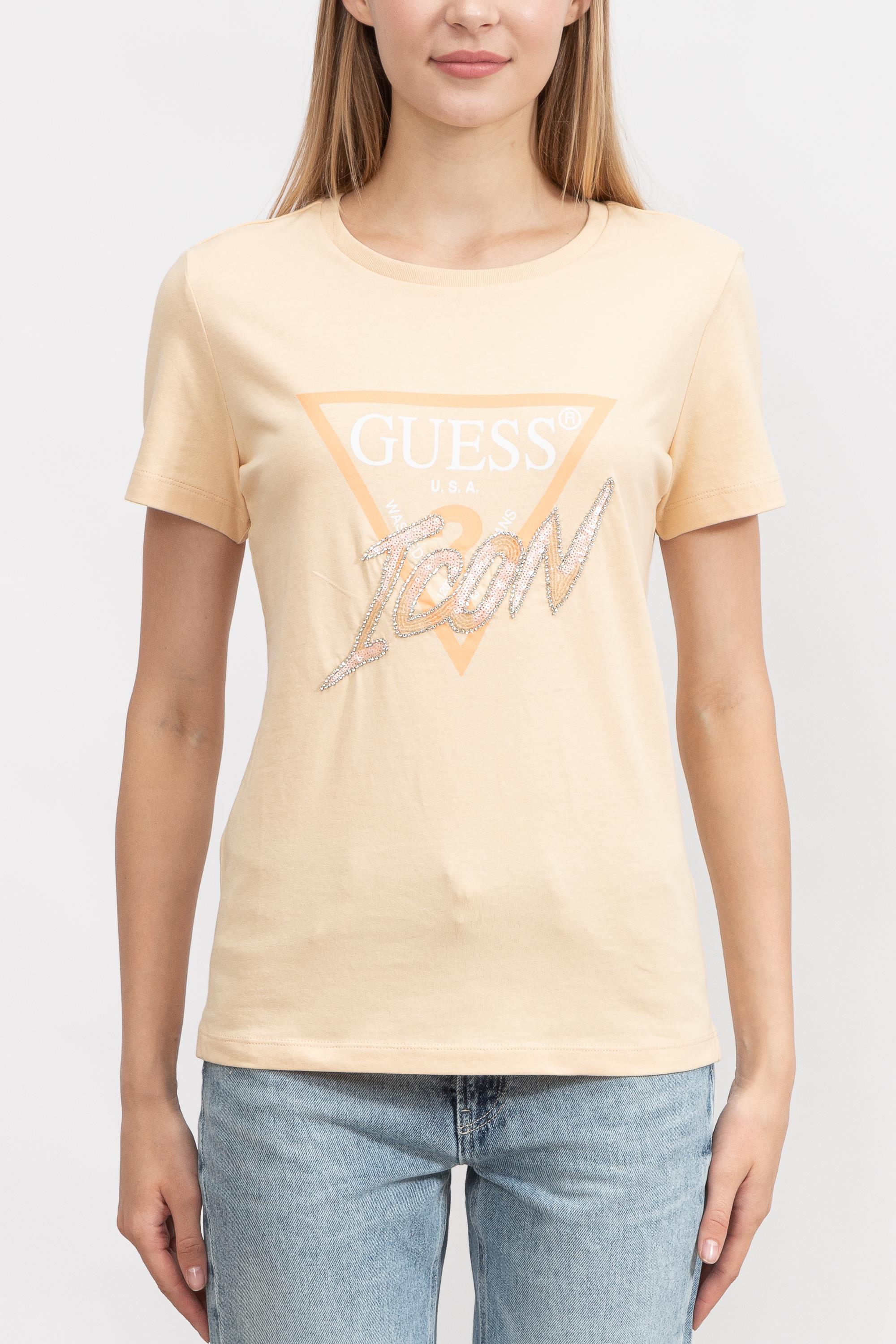 Guess Ss Cn Icon Kadın Bisiklet Yaka T-Shirt