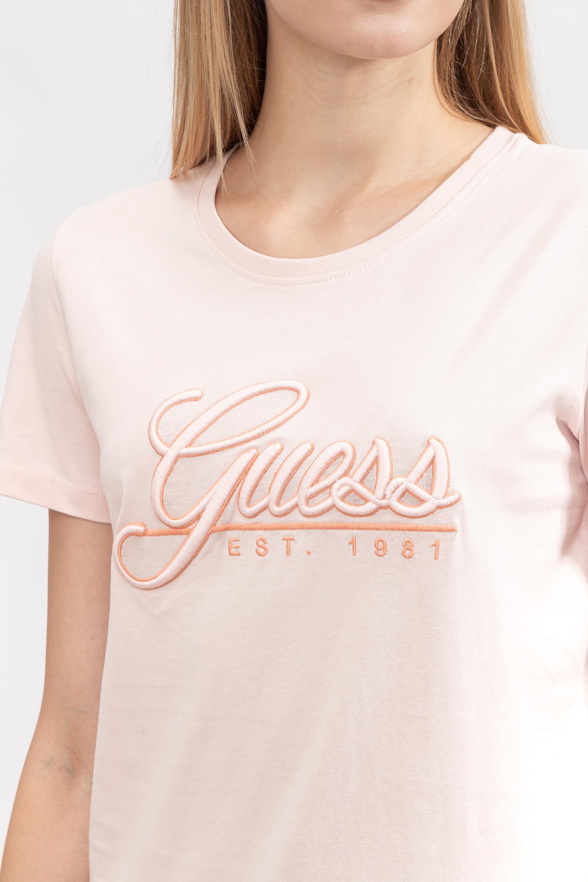 Guess Ss Rn Guess Script Kadın Bisiklet Yaka T-Shirt