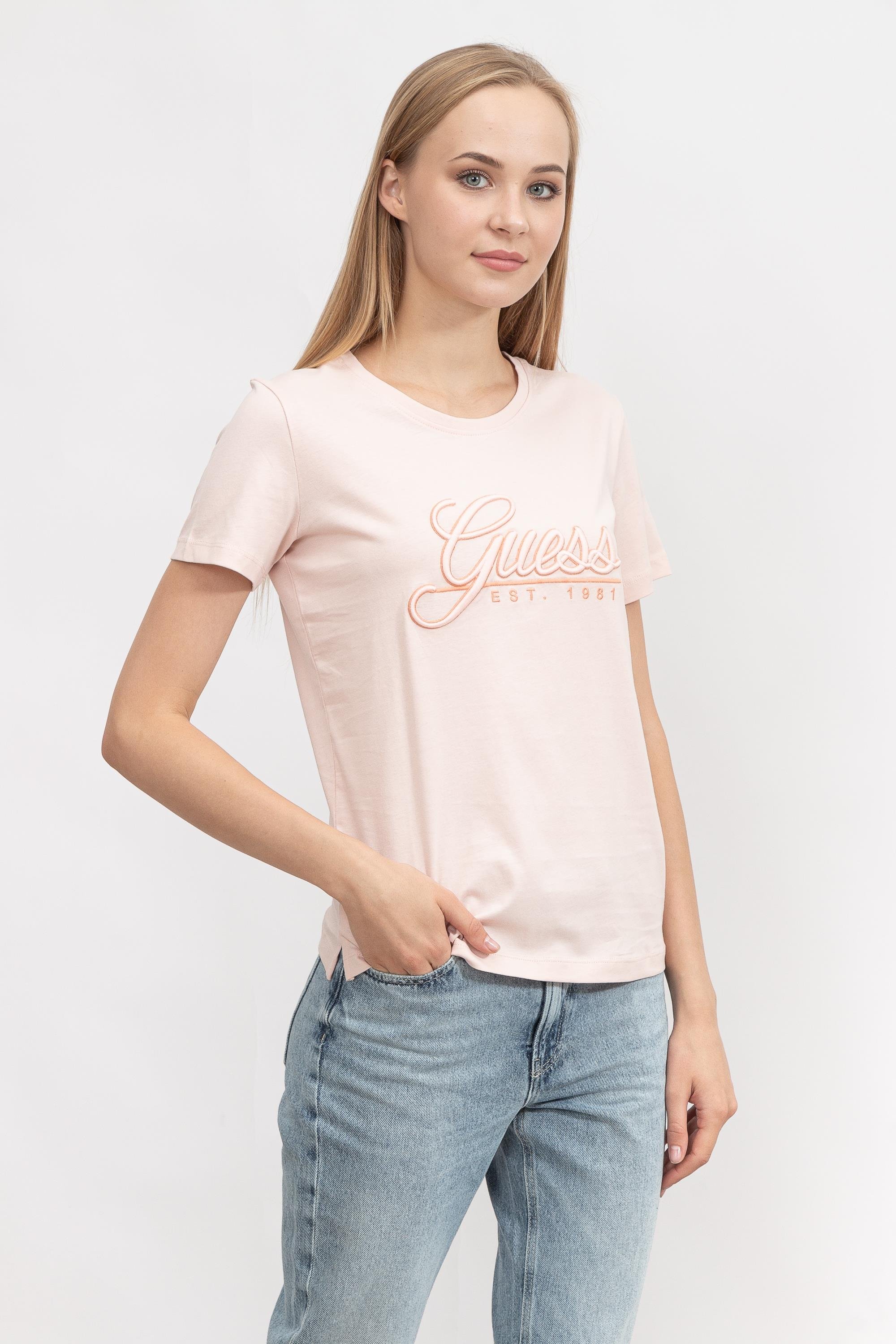 Guess Ss Rn Guess Script Kadın Bisiklet Yaka T-Shirt