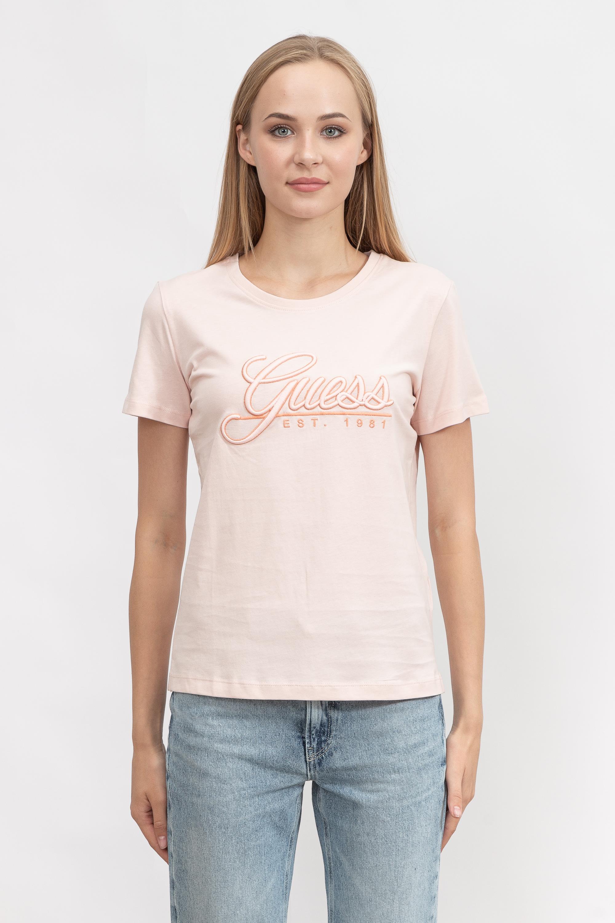 Guess Ss Rn Guess Script Kadın Bisiklet Yaka T-Shirt