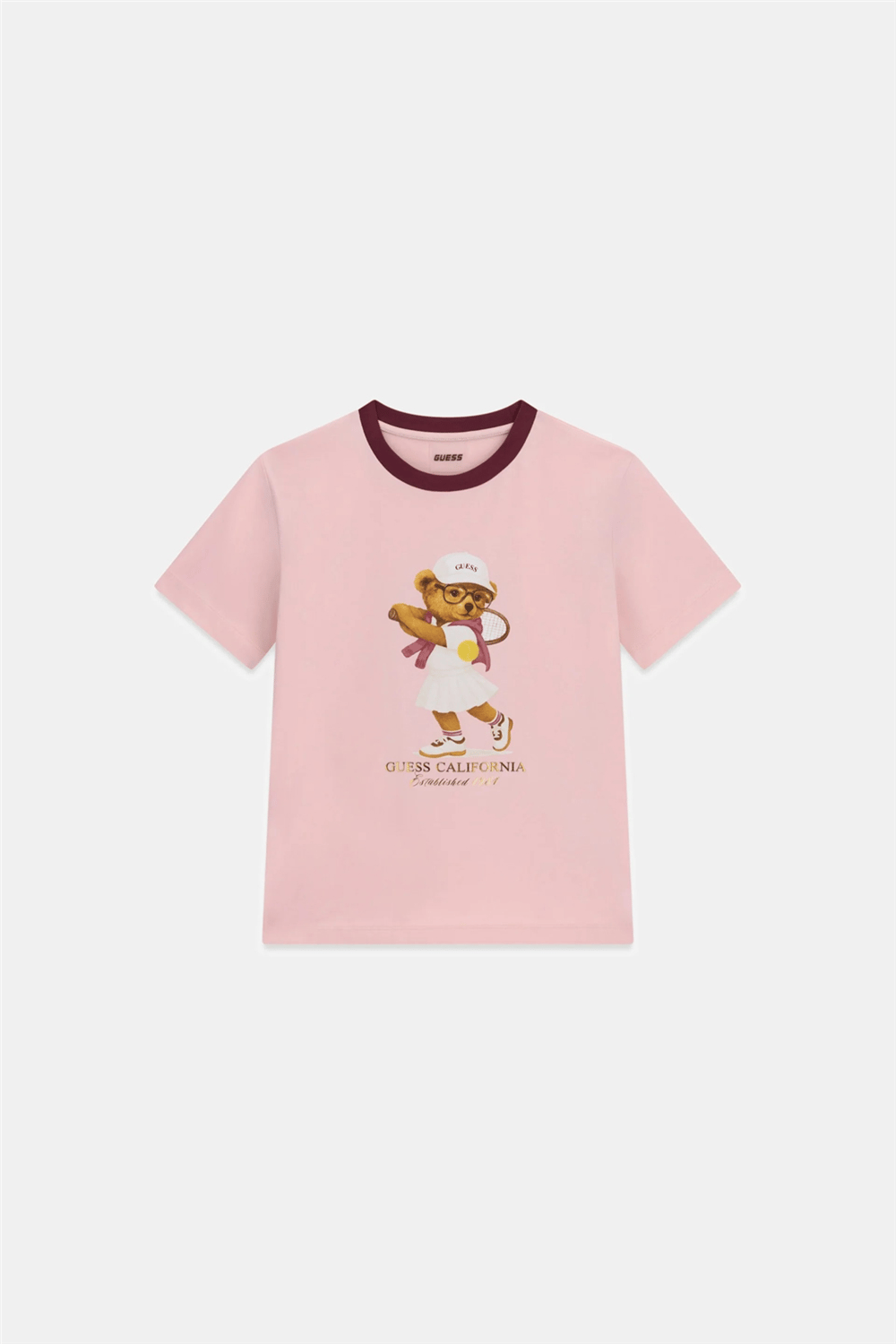 Guess Tennis Kadın Aktif Regular Fit Bisiklet Yaka T-Shirt