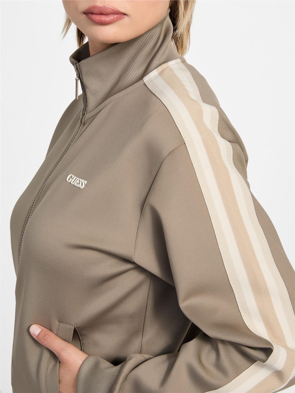 Guess Yarrow Kadın Aktif Scuba Fermuarlı Sweatshirt