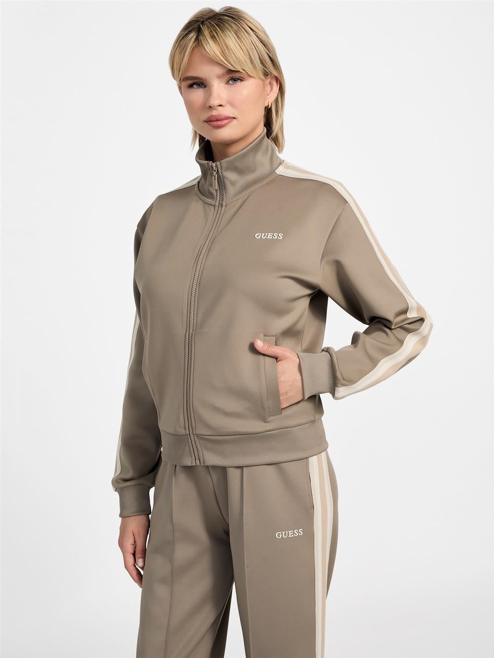 Guess Yarrow Kadın Aktif Scuba Fermuarlı Sweatshirt