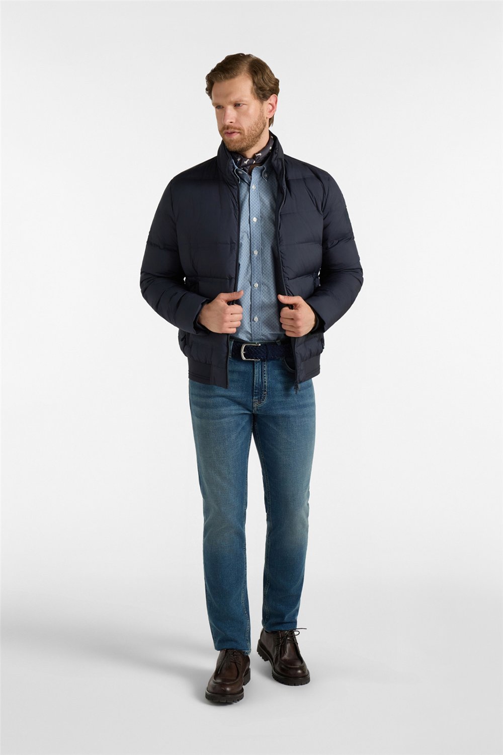 Harmont Blaine Bomber Con Collo In Cos Erkek Bomber Mont Lacivert