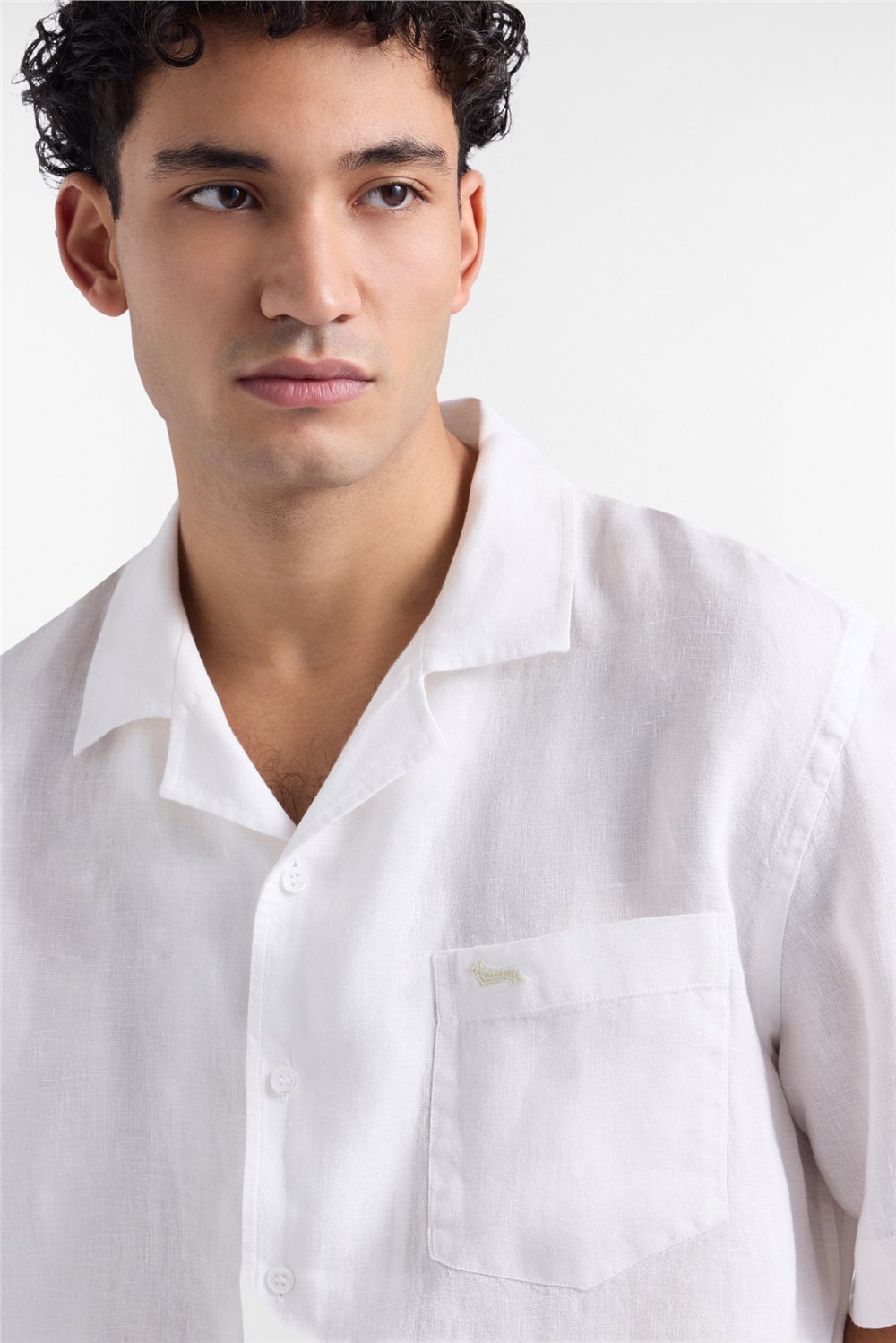 Harmont Blaine Camicia BowlIng Con Resca Erkek Gömlek Beyaz