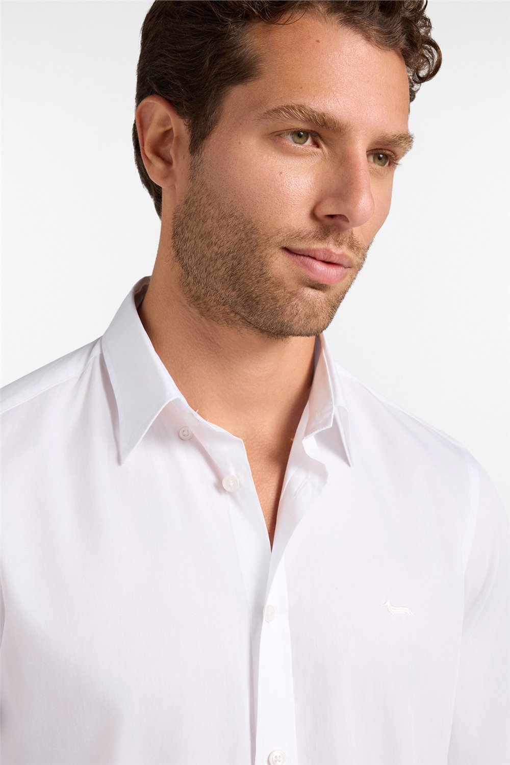 Harmont Blaine Camicia Popeline Tinto Erkek Gömlek Beyaz