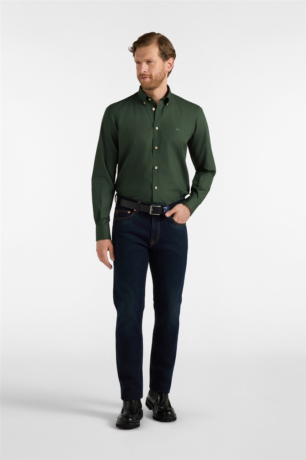 Harmont Blaine Camicia Popeline Tinto Erkek Gömlek