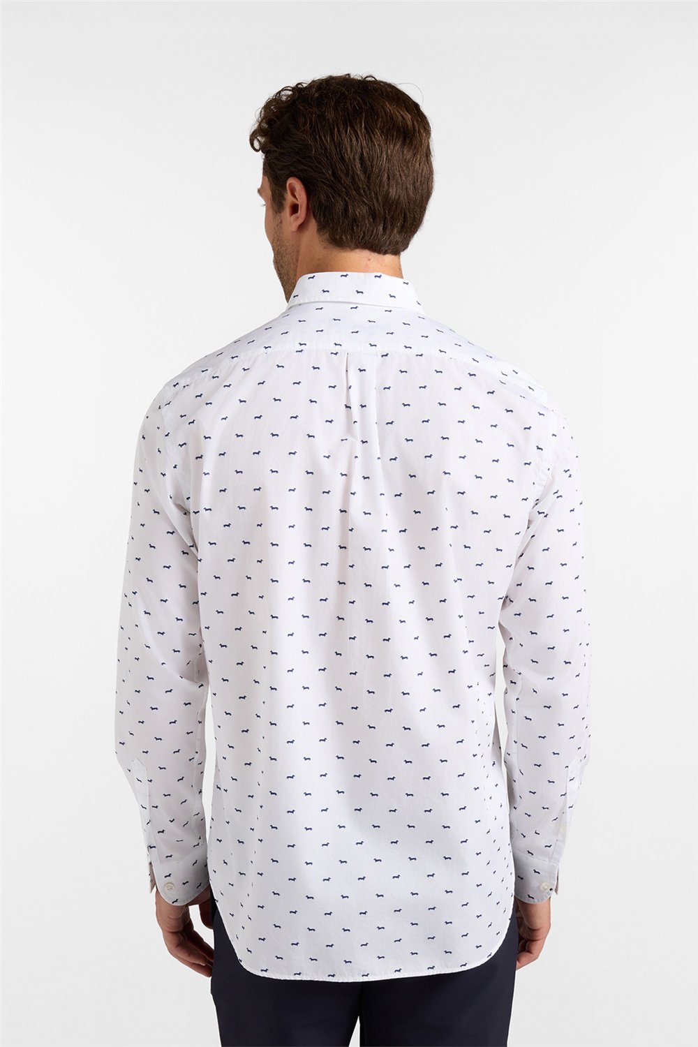 Harmont Blaine Camicia Stampa All Over Erkek Gömlek Lacivert