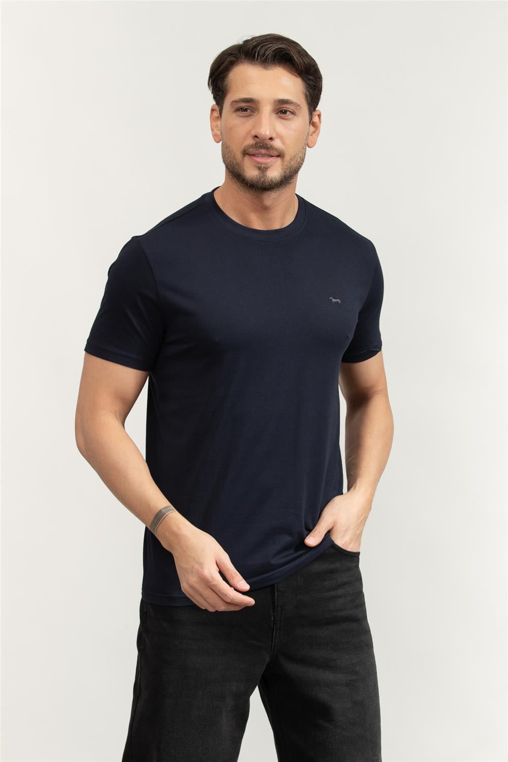 Harmont Blaine Erkek Bisiklet Yaka T-Shirt