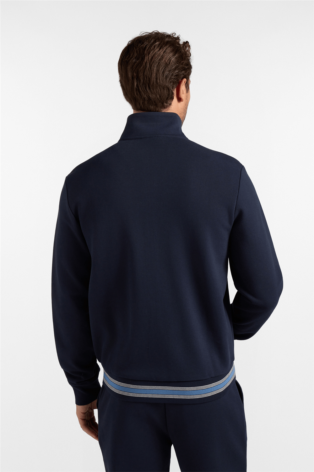 Harmont Blaine Full Zip In Piquet Con Erkek Eşofman Takımı Lacivert