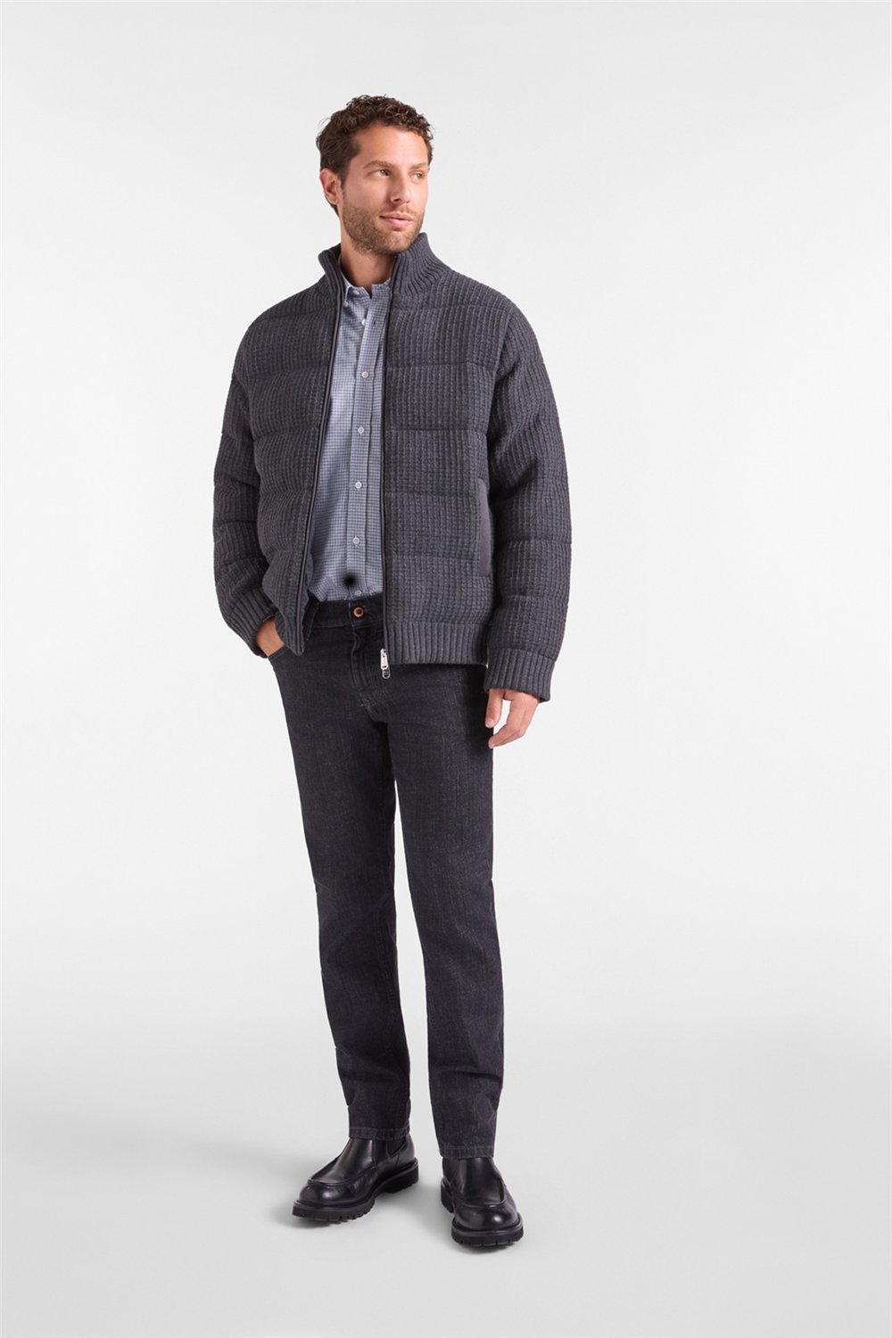Harmont Blaine Giubbino In Maglia Imbottit Erkek Triko