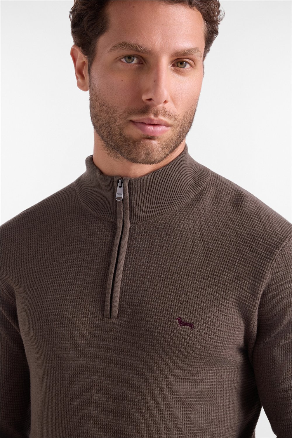 Harmont Blaine Half Zip Basic 3D Erkek Triko
