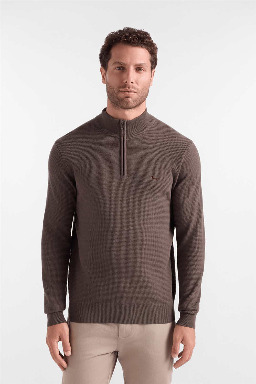 Harmont Blaine Half Zip Basic 3D Erkek Triko