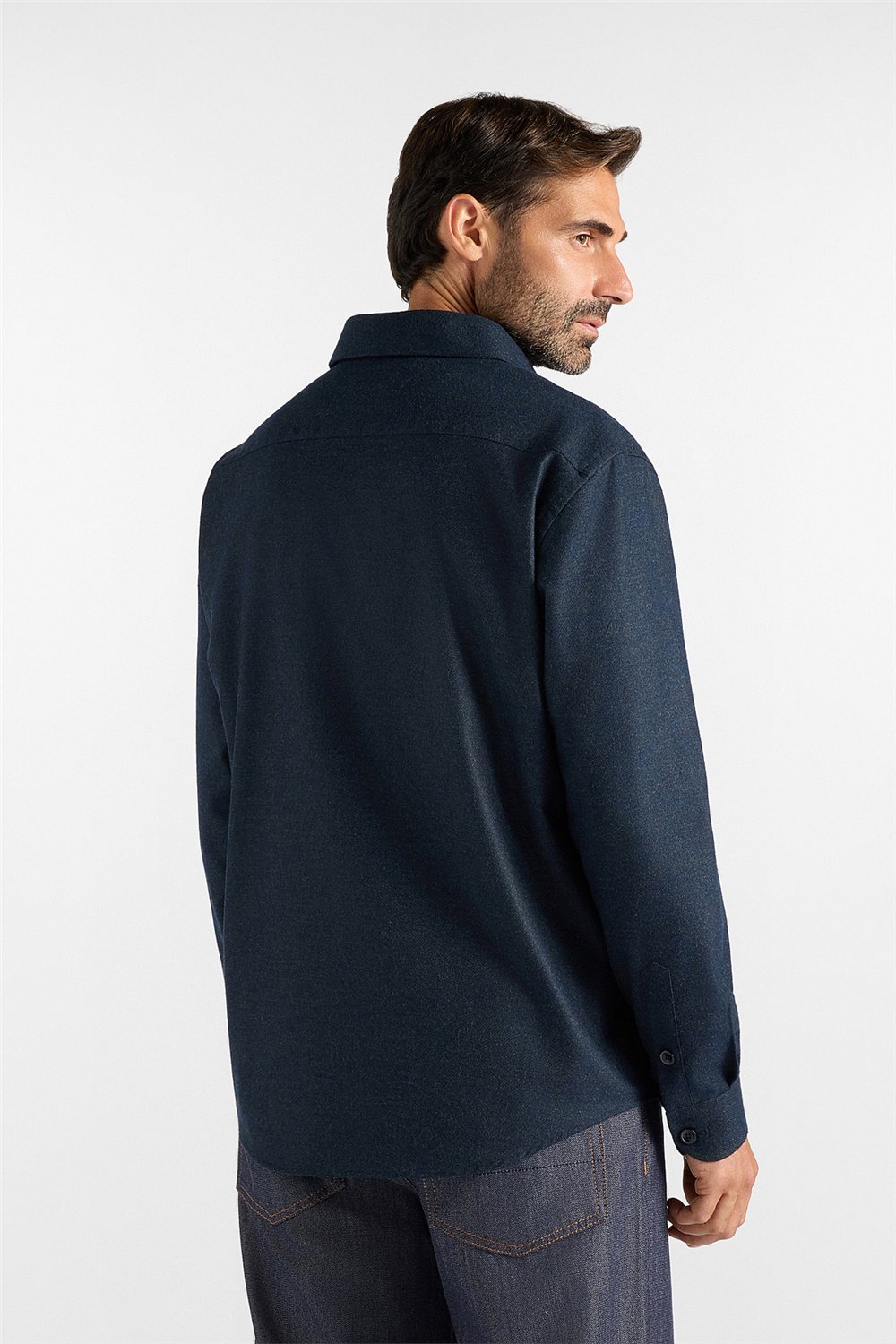 Harmont Blaine Over Shirt Flanella Erkek Gömlek Lacivert
