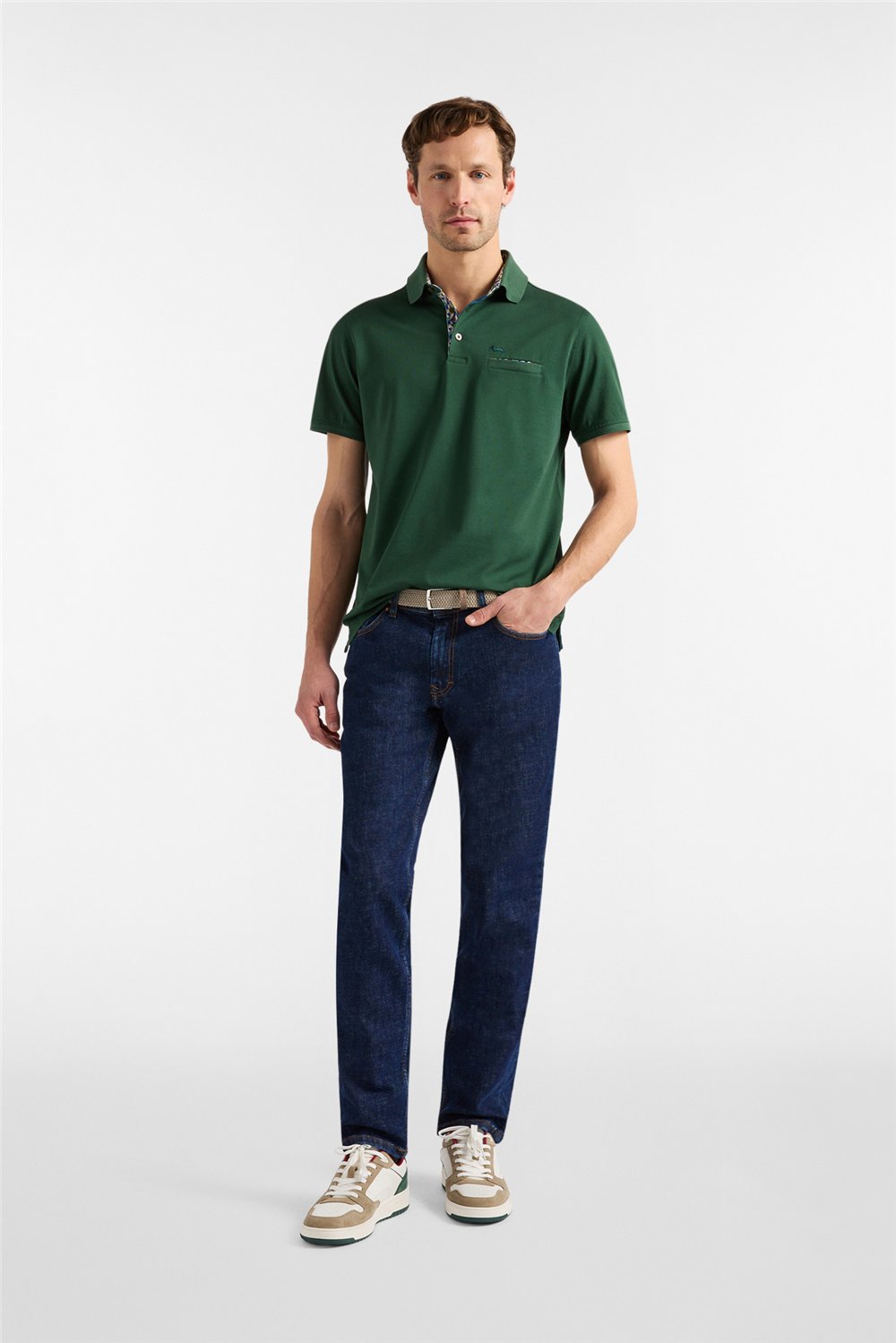 Harmont Blaine Polo Tasca Stampata Erkek Polo Yaka T-Shirt