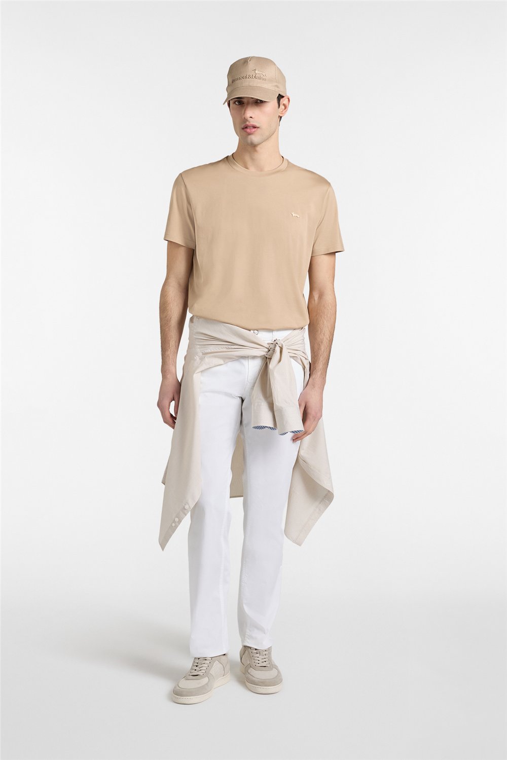 Harmont Blaine T Shirt Basic Supima Erkek Bisiklet Yaka T-Shirt