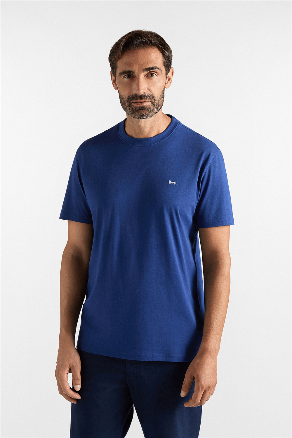 Harmont Blaine T Shirt In Jersey Con Basso Erkek Bisiklet Yaka T-Shirt