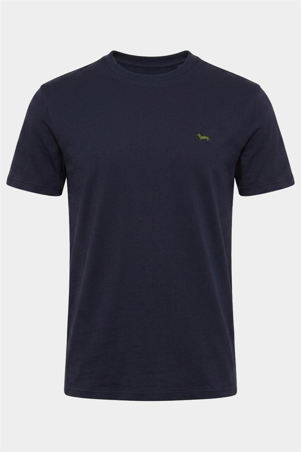 Harmont Blaine T Shirt In Jersey Con Basso Erkek Bisiklet Yaka T-Shirt Lacivert