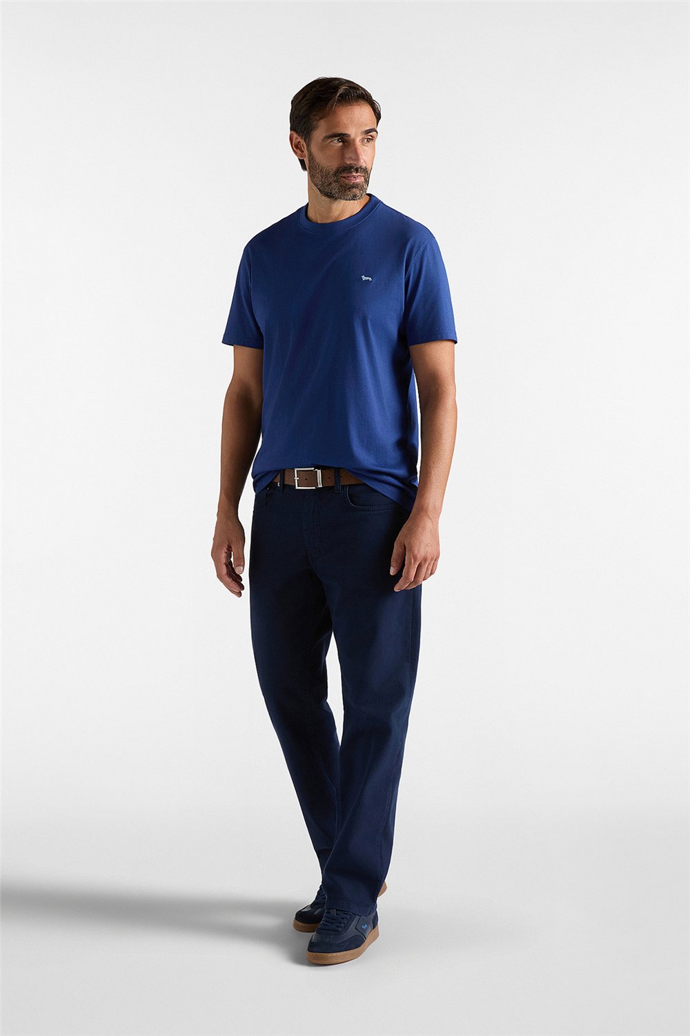 Harmont Blaine T Shirt In Jersey Con Basso Erkek Bisiklet Yaka T-Shirt
