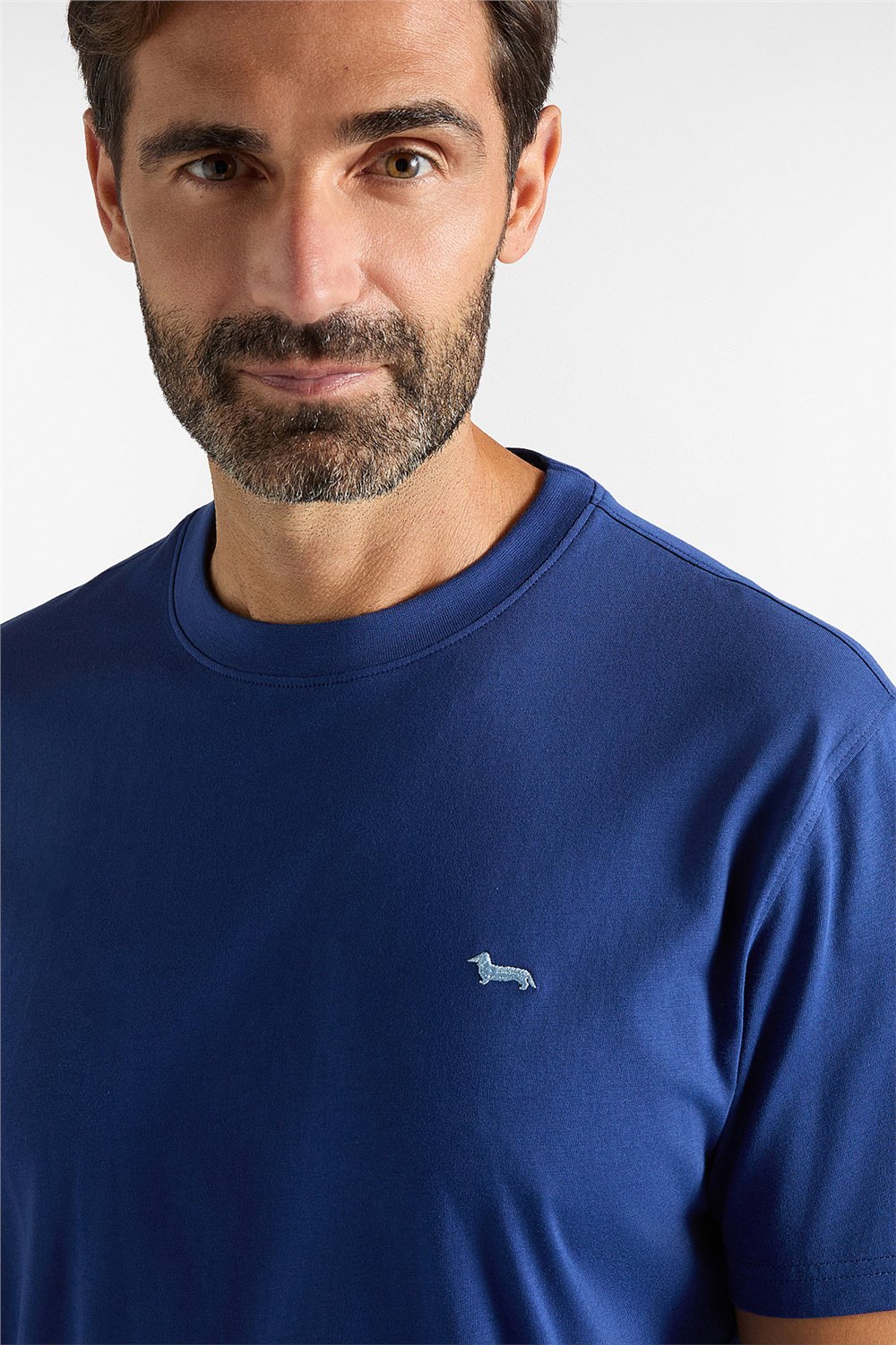 Harmont Blaine T Shirt In Jersey Con Basso Erkek Bisiklet Yaka T-Shirt