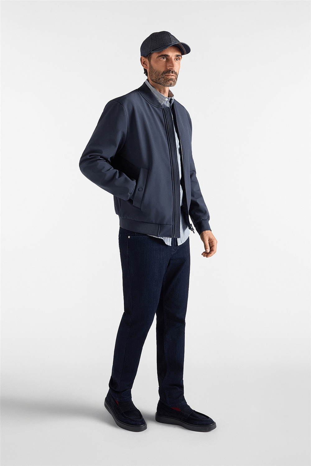 Harmont Blaine Varsity In Softshell Dopp Erkek Mont Lacivert