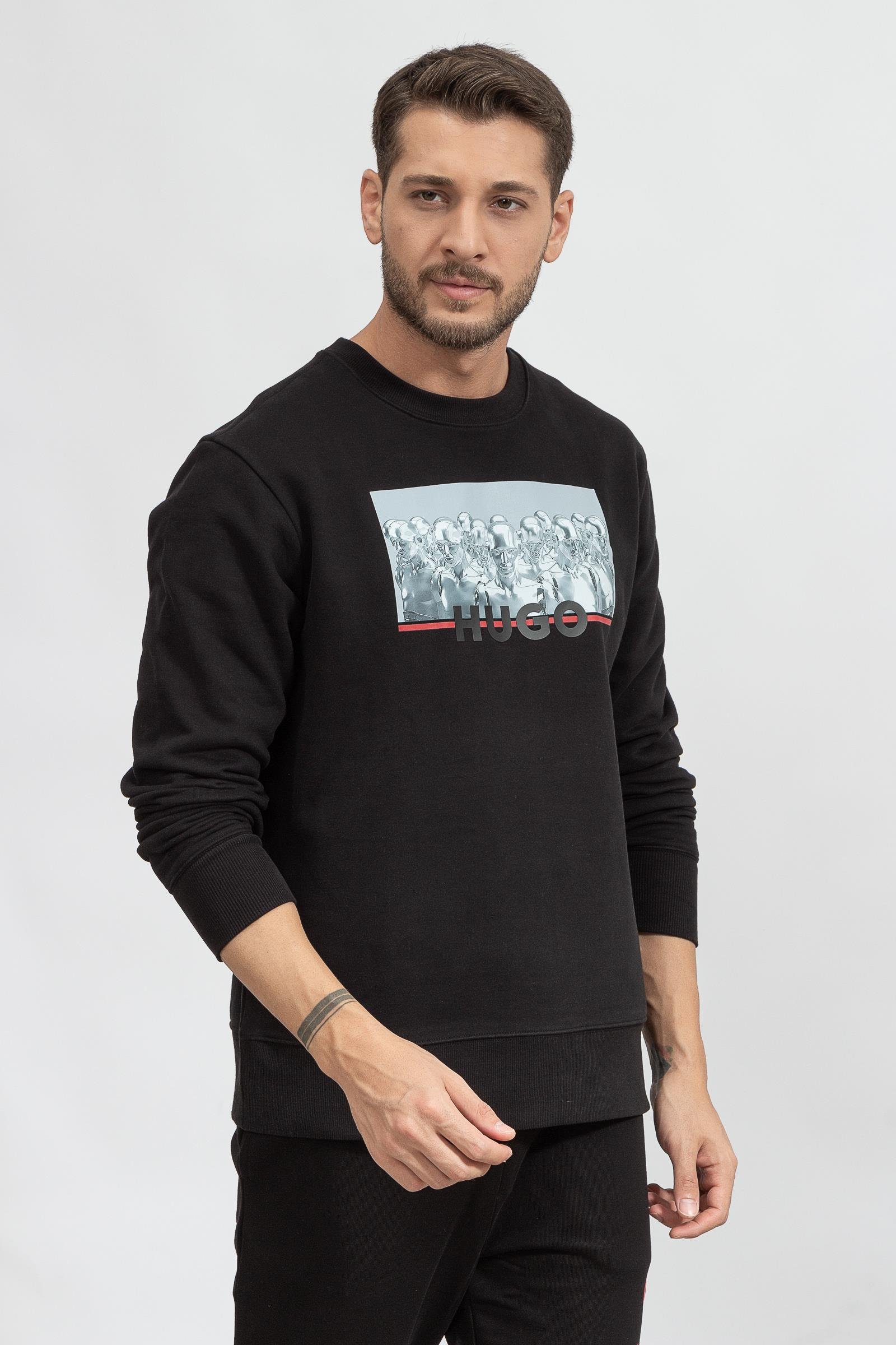 Hugo Deynolds Erkek Bisiklet Yaka Sweatshirt