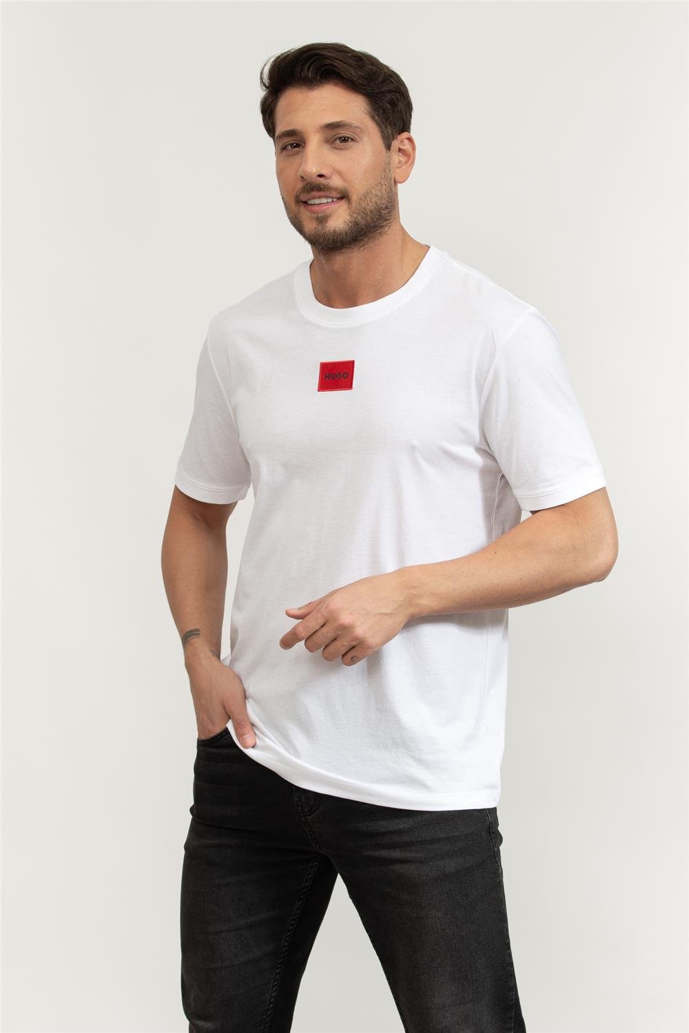 Hugo Diragolino212 Erkek Bisiklet Yaka T-Shirt