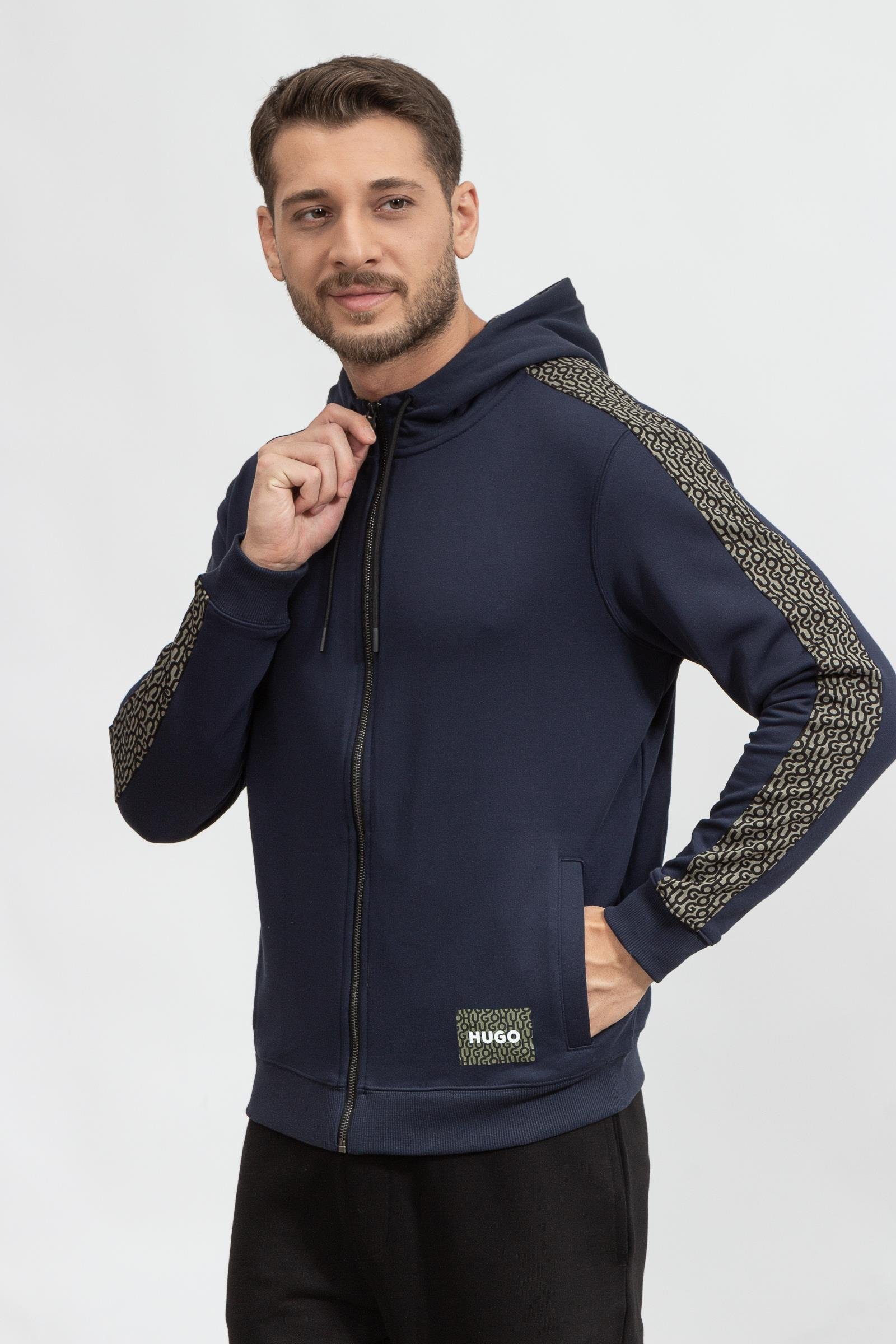 Hugo Dobbins Erkek Fermuarlı Sweatshirt