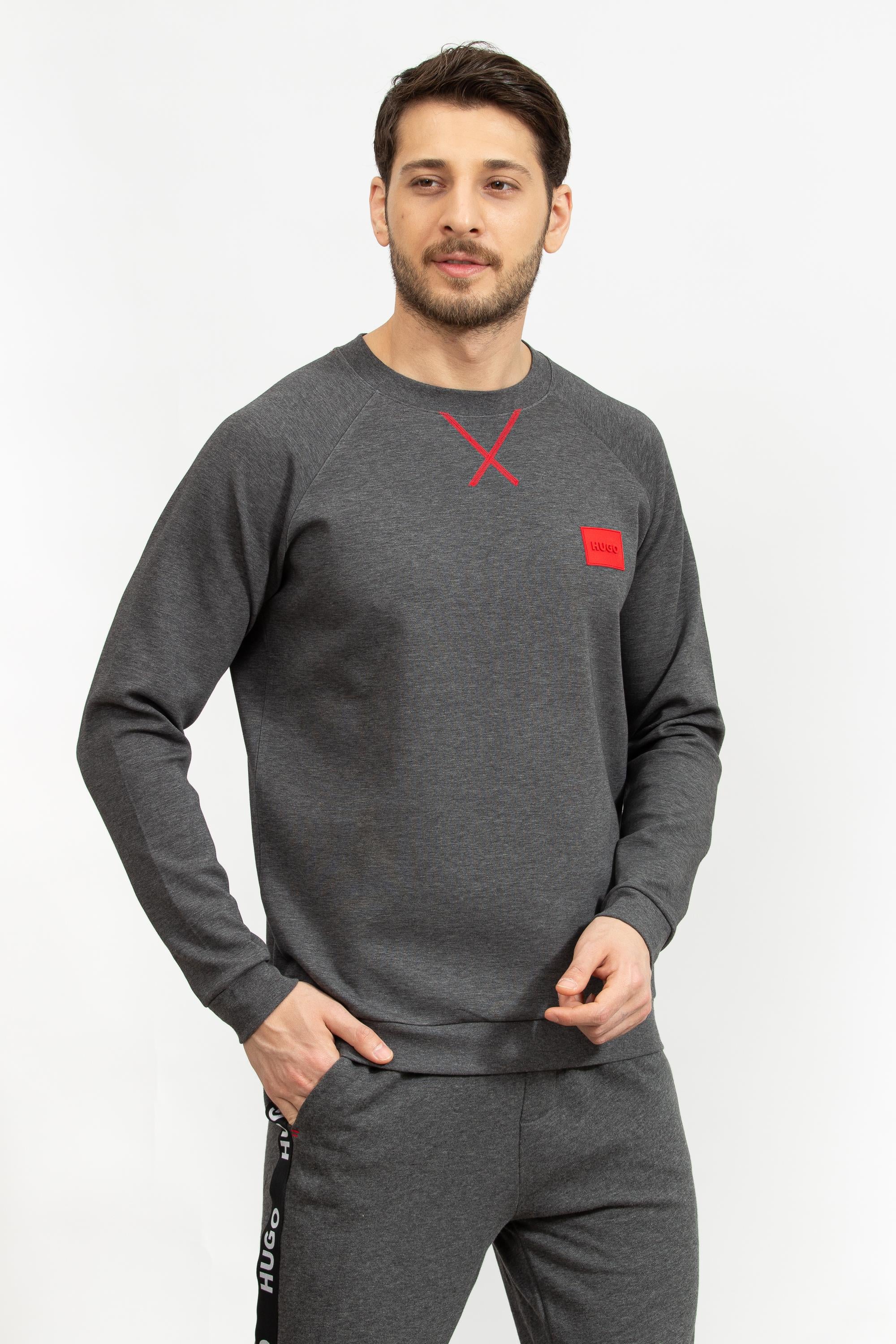 Hugo Erkek Bisiklet Yaka Sweatshirt