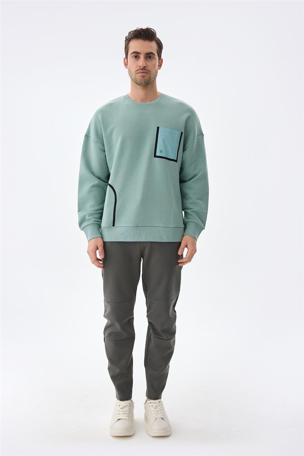 Isaora Erkek Bisiklet Yaka Sweatshirt