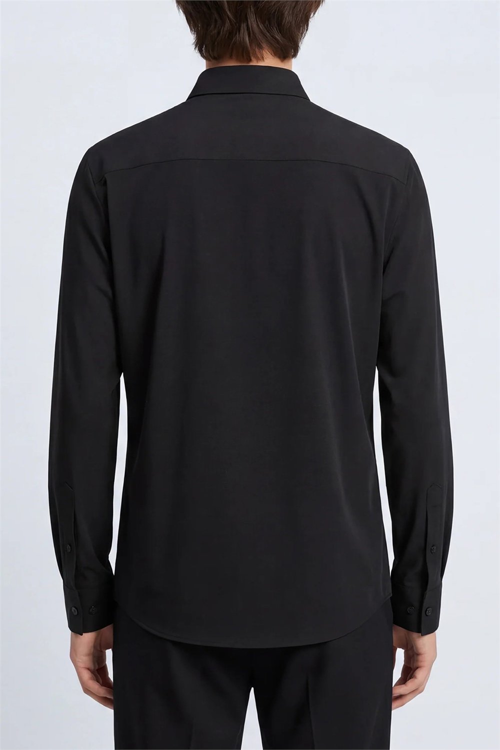 Isaora Extra Light Tech Shirt LS Regular Erkek Gömlek Siyah