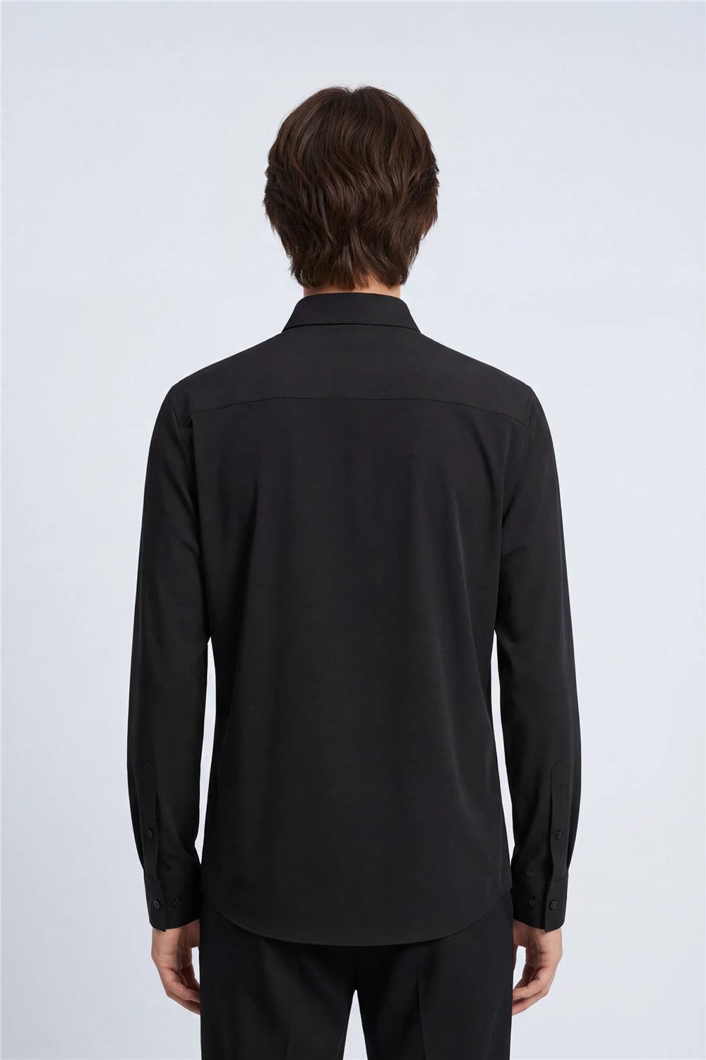 Isaora Extra Light Tech Shirt LS Regular Erkek Gömlek Siyah