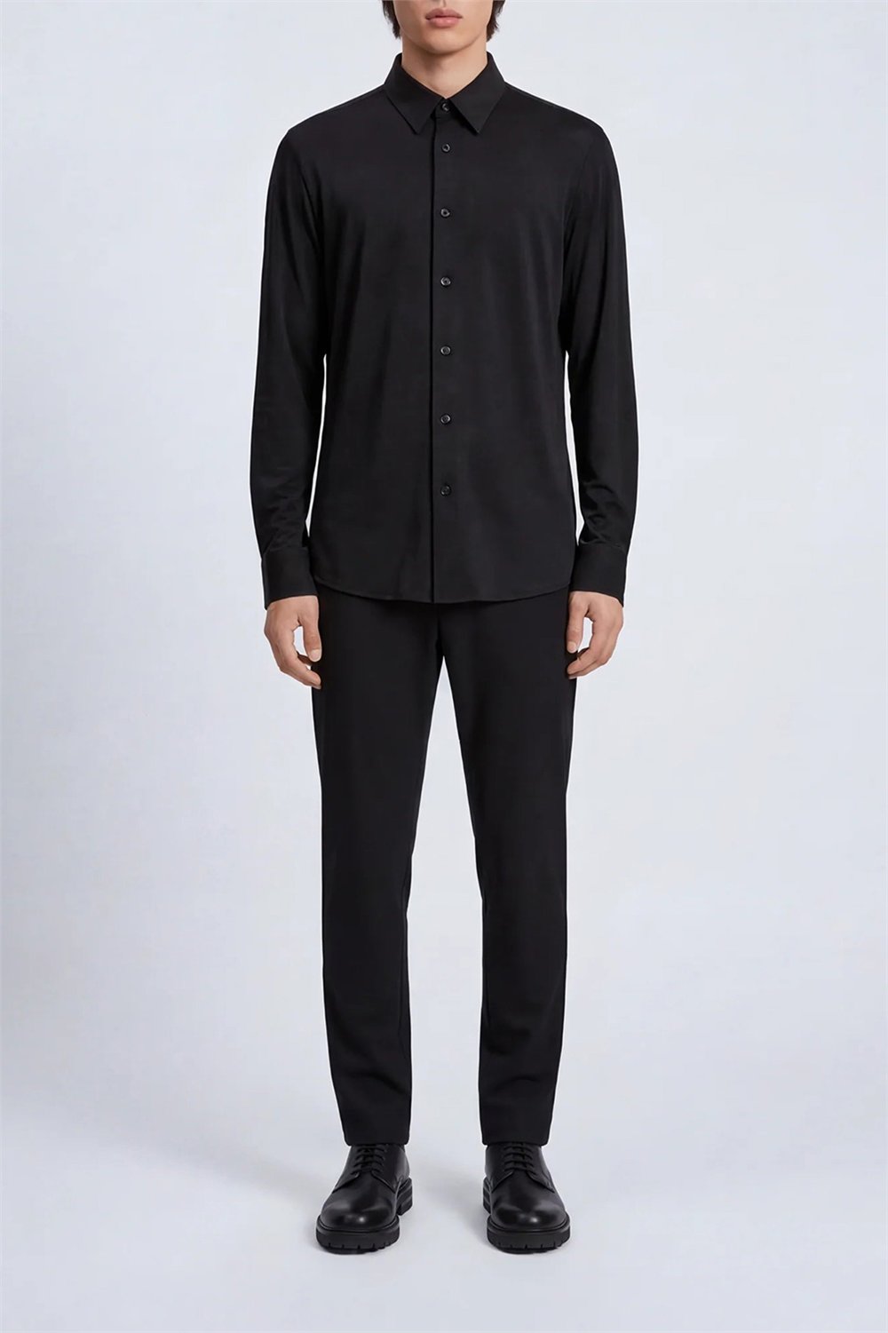 Isaora Extra Light Tech Shirt LS Regular Erkek Gömlek Siyah