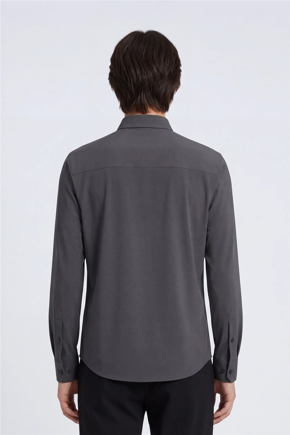 Isaora Extra Light Tech Shirt LS Regular Erkek Gömlek Gri