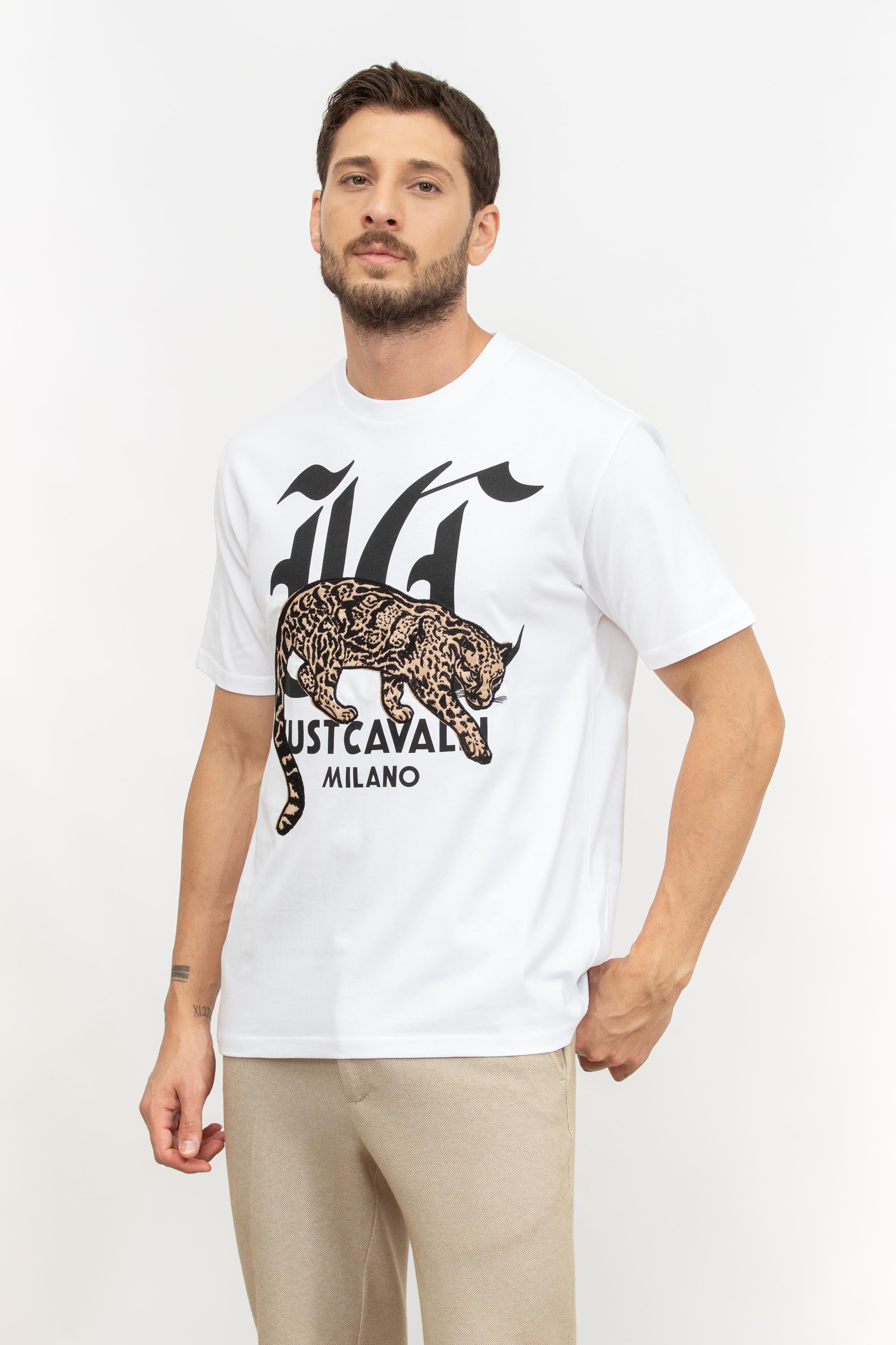 Just Cavalli Erkek Bisiklet Yaka T-Shirt