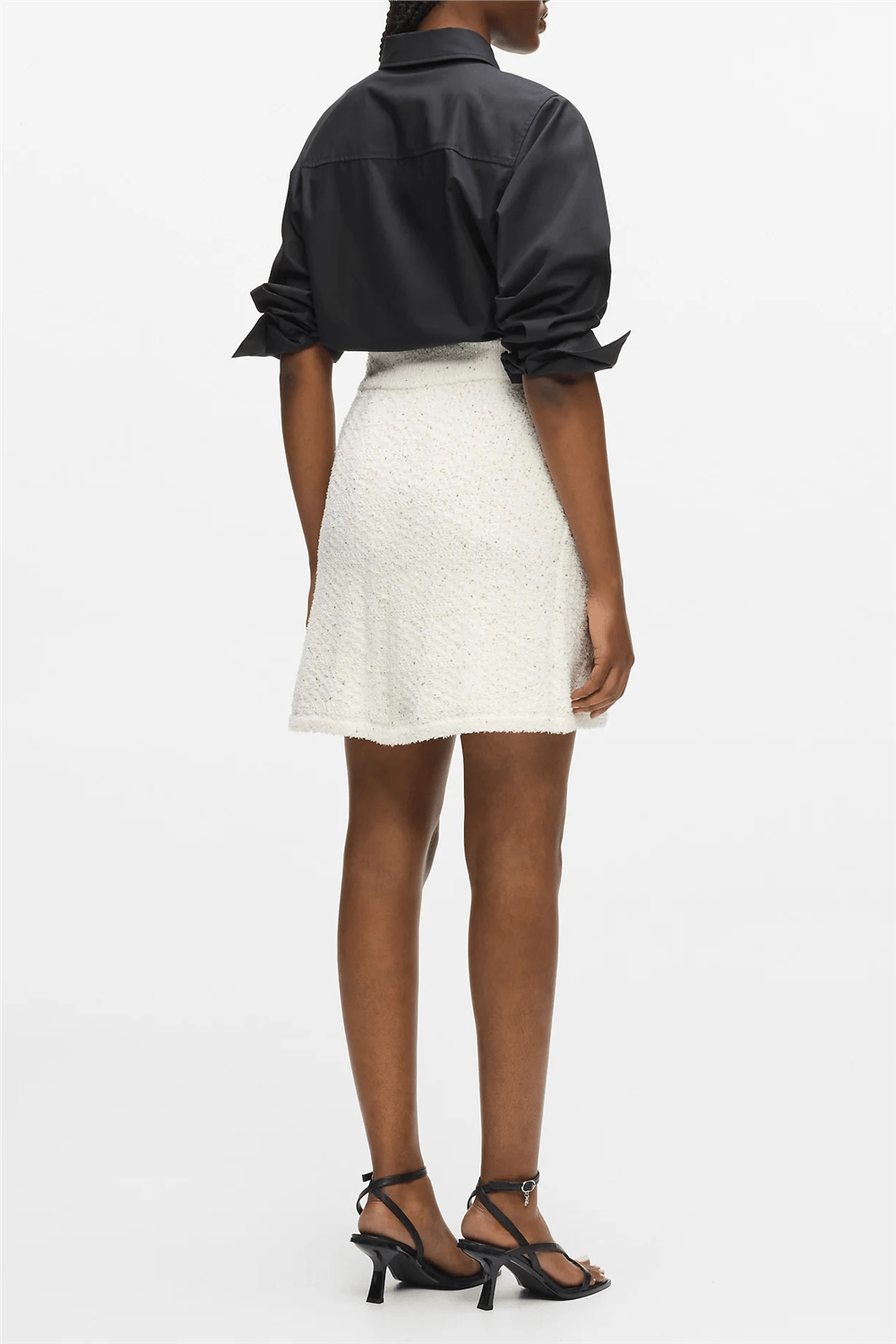 Karl Lagerfeld Boucle Knit Kadın Etek Krem