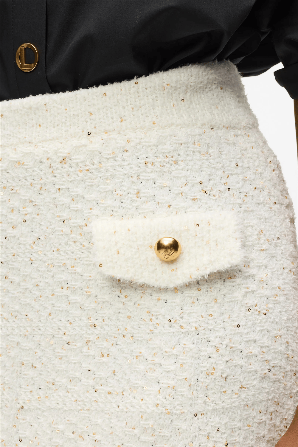 Karl Lagerfeld Boucle Knit Kadın Etek Krem