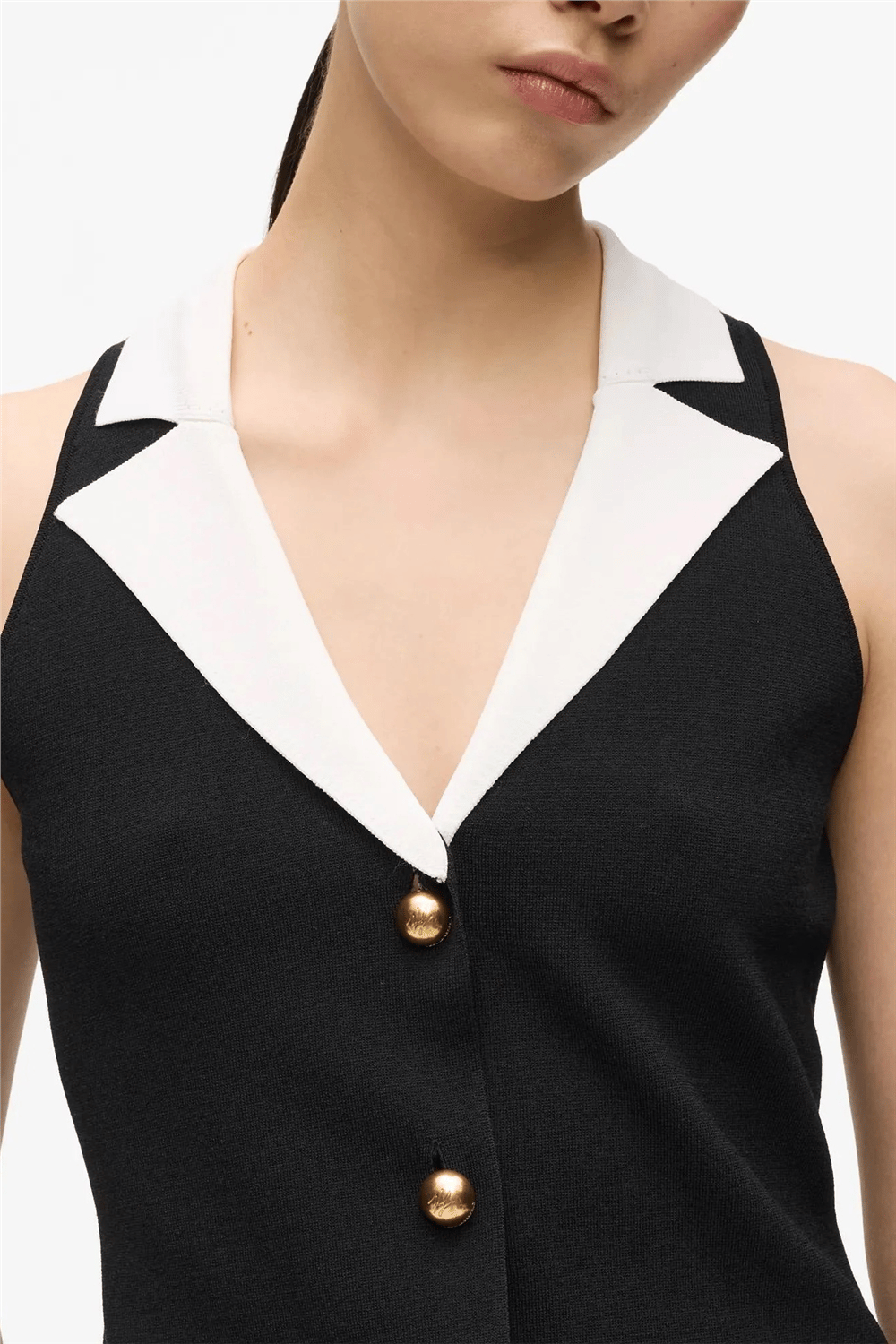 Karl Lagerfeld Bw Summer Knit Top Kadın Triko Siyah