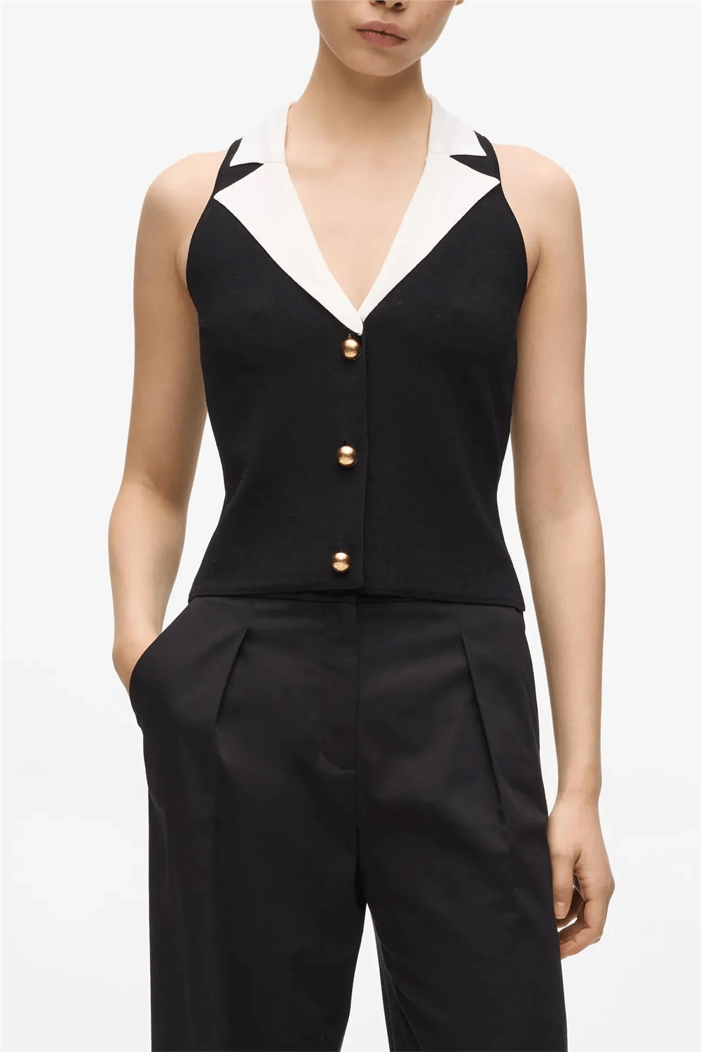 Karl Lagerfeld Bw Summer Knit Top Kadın Triko Siyah
