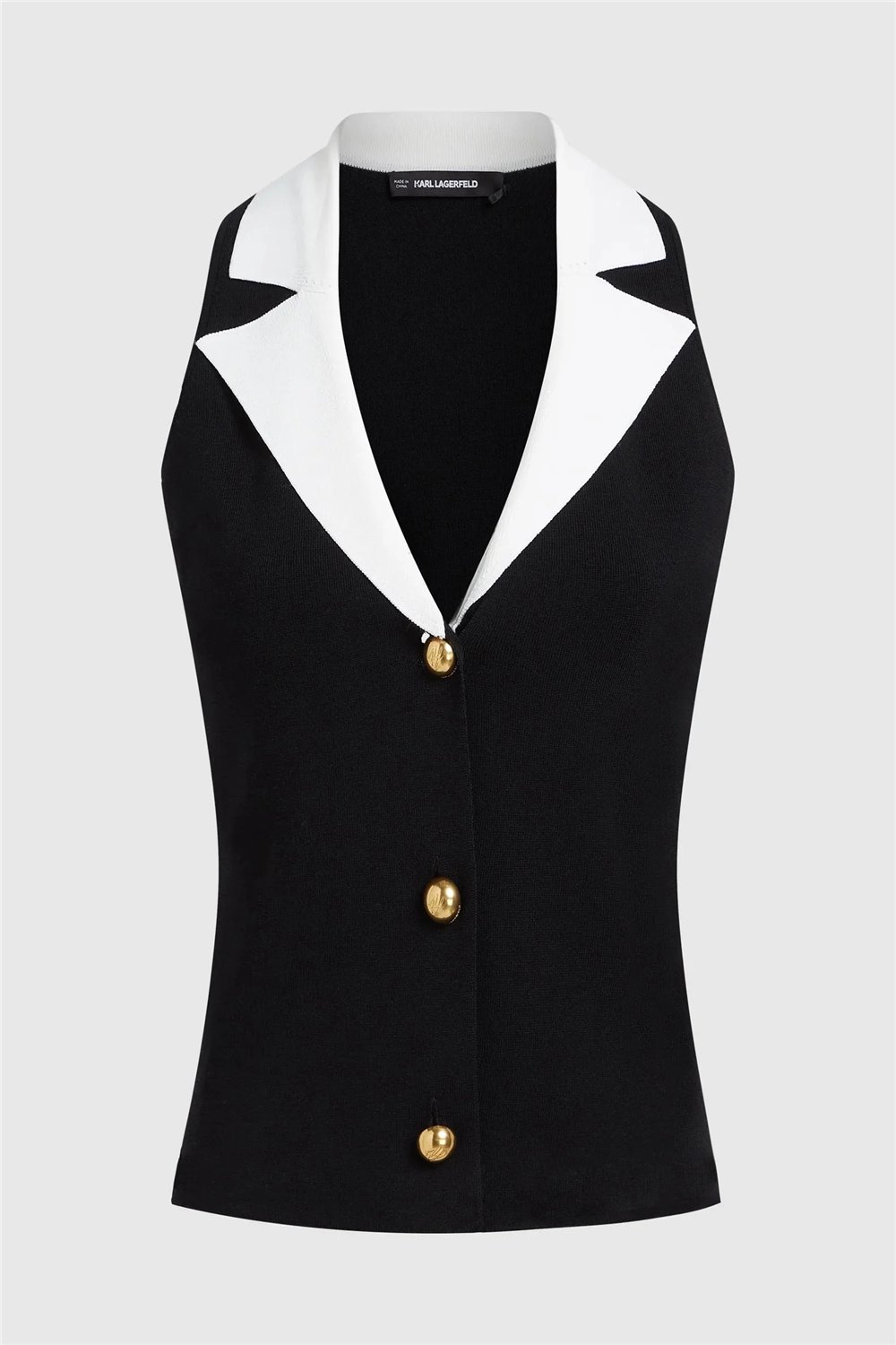 Karl Lagerfeld Bw Summer Knit Top Kadın Triko Siyah
