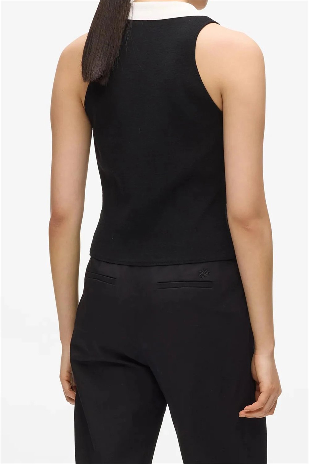 Karl Lagerfeld Bw Summer Knit Top Kadın Triko Siyah