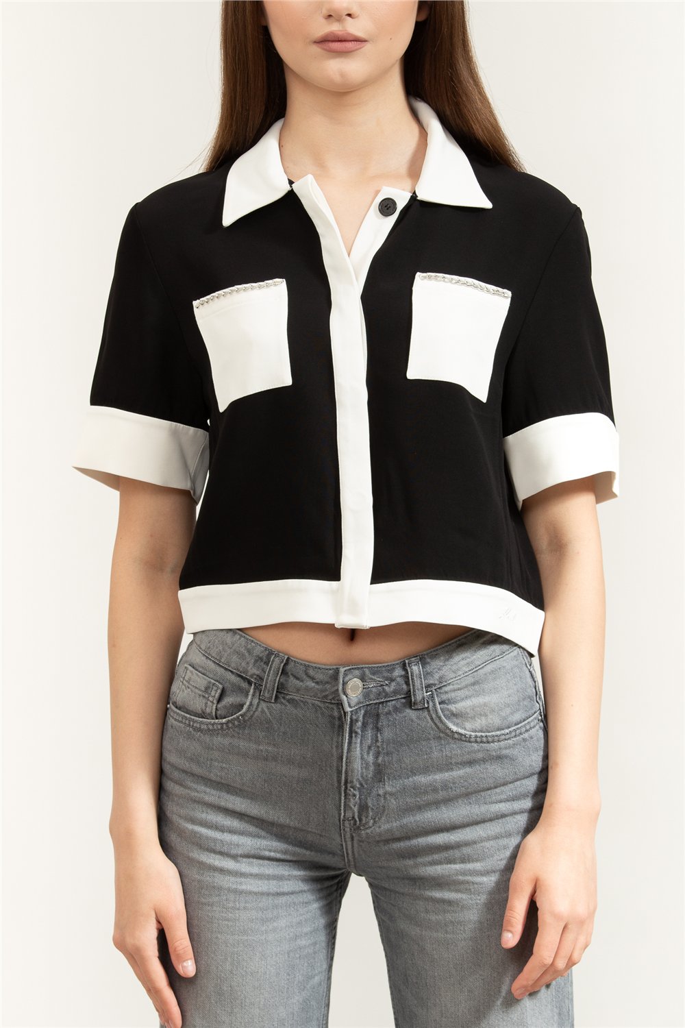 Karl Lagerfeld Chain Detail Jacket Kadın Ceket Siyah