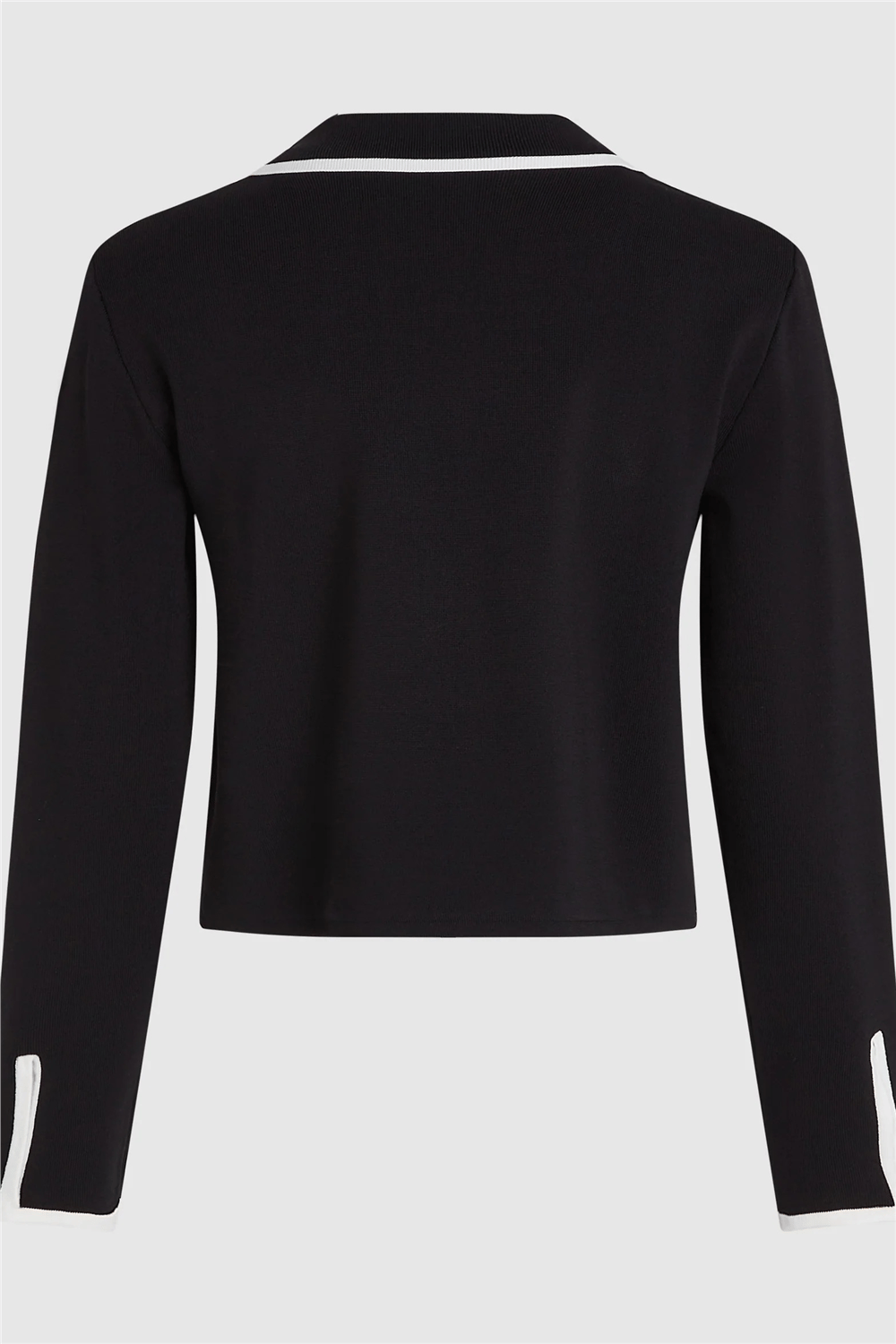 Karl Lagerfeld Contrast Knit Cardigan Kadın Hırka Siyah