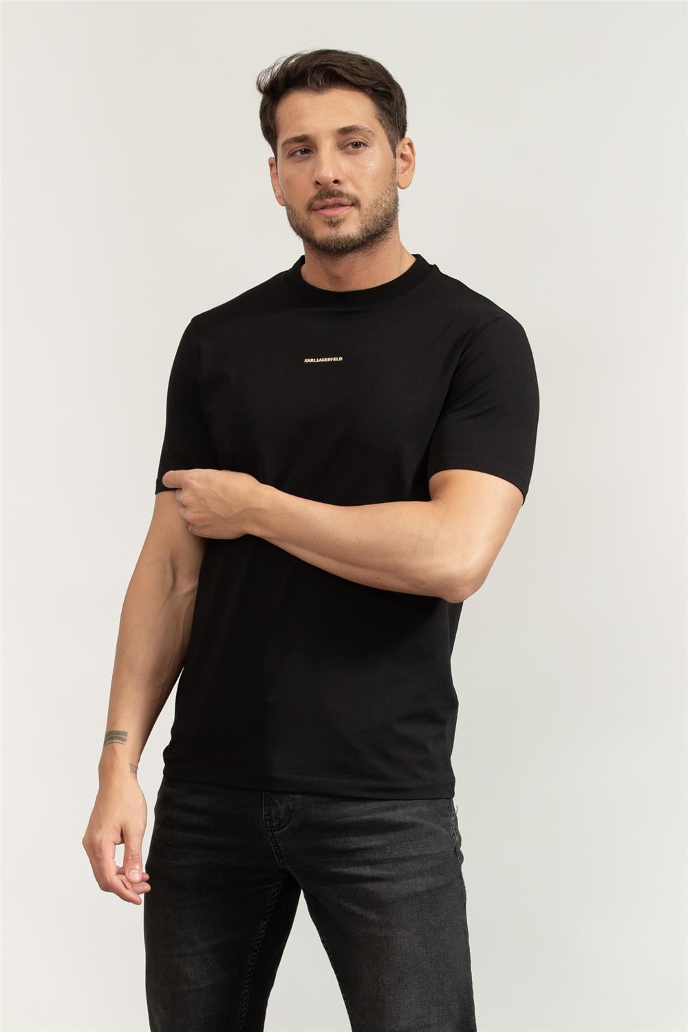 Karl Lagerfeld Crewneck Erkek Bisiklet Yaka T-Shirt
