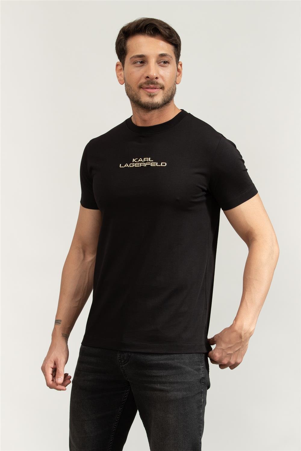 Karl Lagerfeld Crewneck Erkek Bisiklet Yaka T-Shirt
