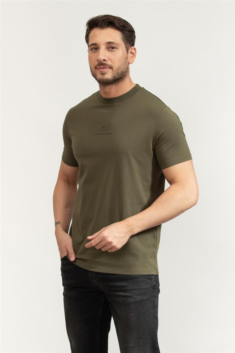 Karl Lagerfeld Crewneck Erkek Bisiklet Yaka T-Shirt