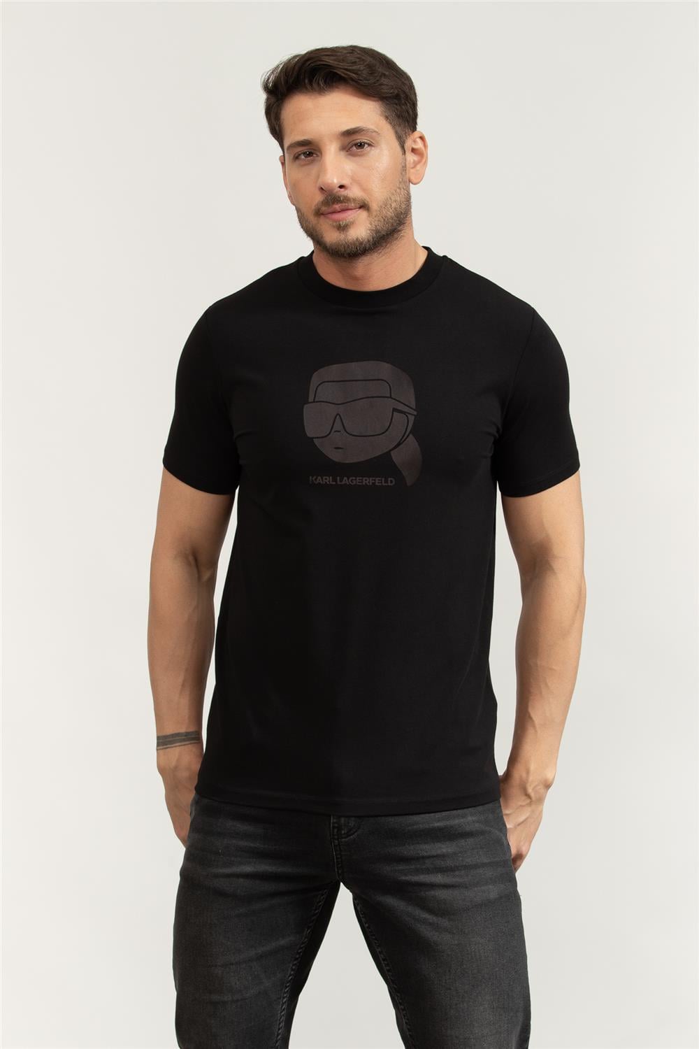 Karl Lagerfeld Crewneck Erkek Bisiklet Yaka T-Shirt