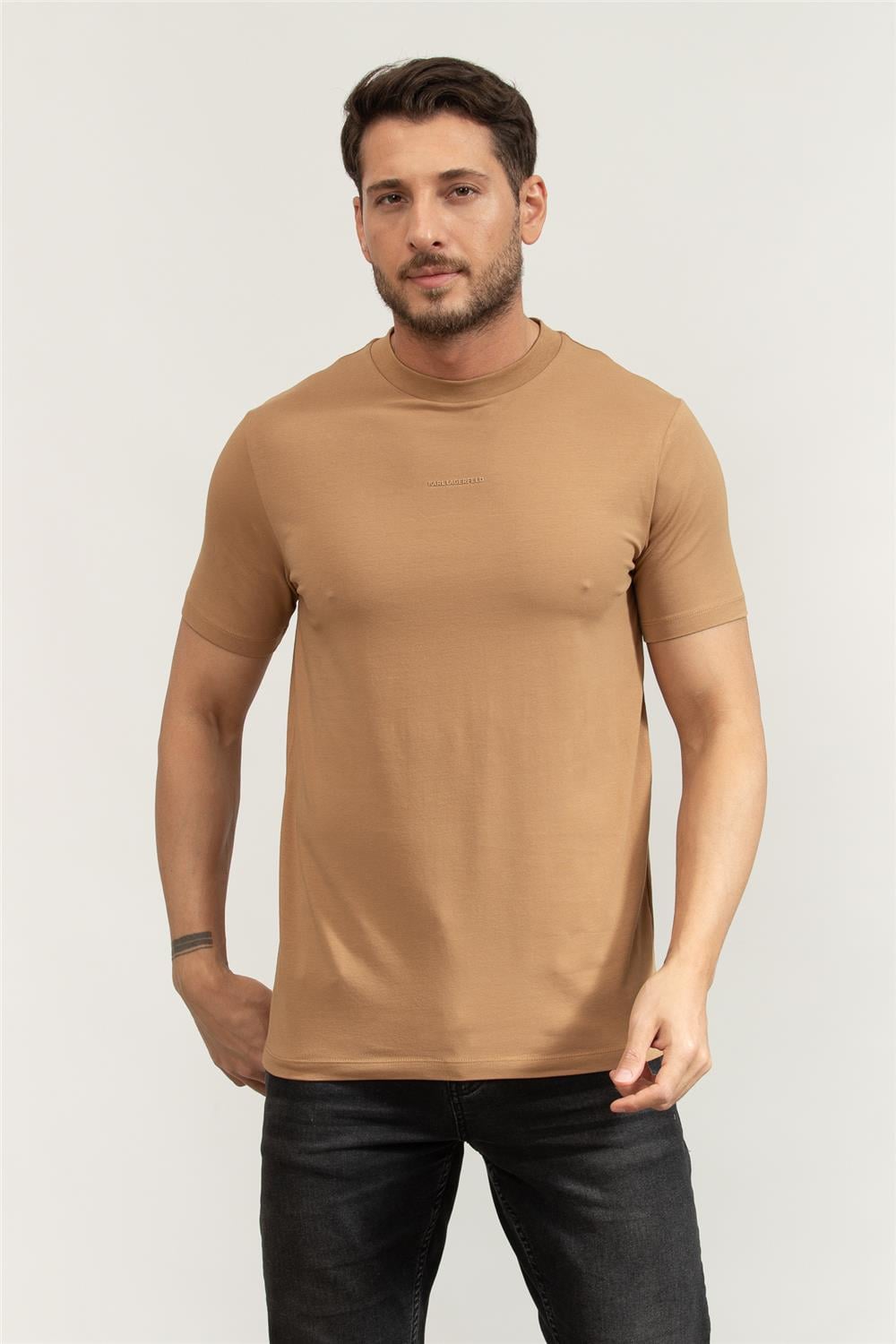 Karl Lagerfeld Crewneck Erkek Bisiklet Yaka T-Shirt