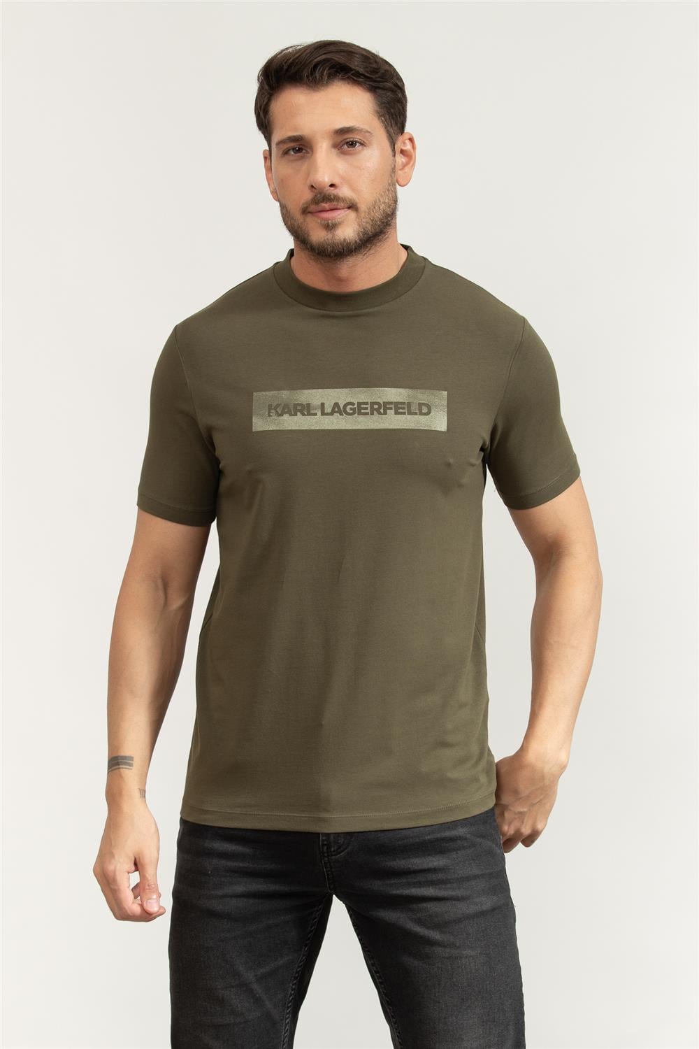 Karl Lagerfeld Crewneck Erkek Bisiklet Yaka T-Shirt