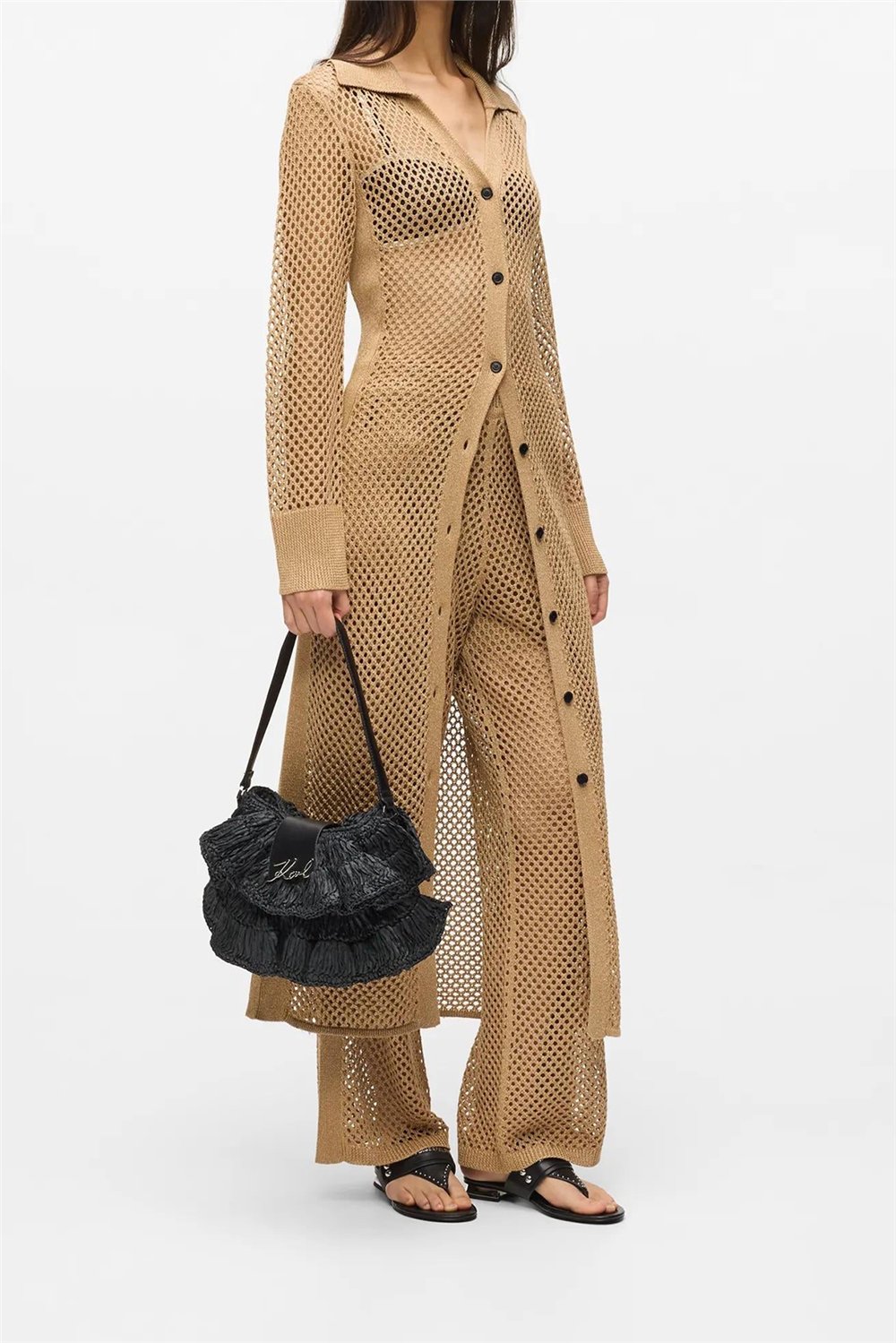 Karl Lagerfeld Crochet Knit Pants Kadın Şort Çok Renkli